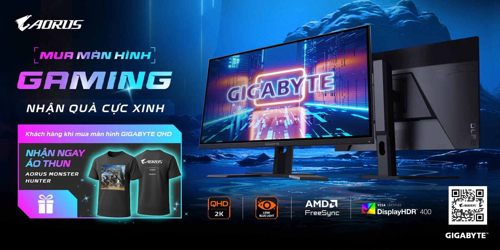 Màn hình Gigabyte M27QA - 27 inch - QHD - IPS - 180HZ - New