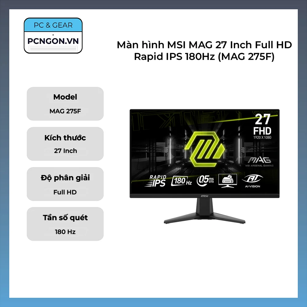 Màn hình MSI MAG 275QF - 27 inch - QHD - Rapid IPS - 180HZ - New