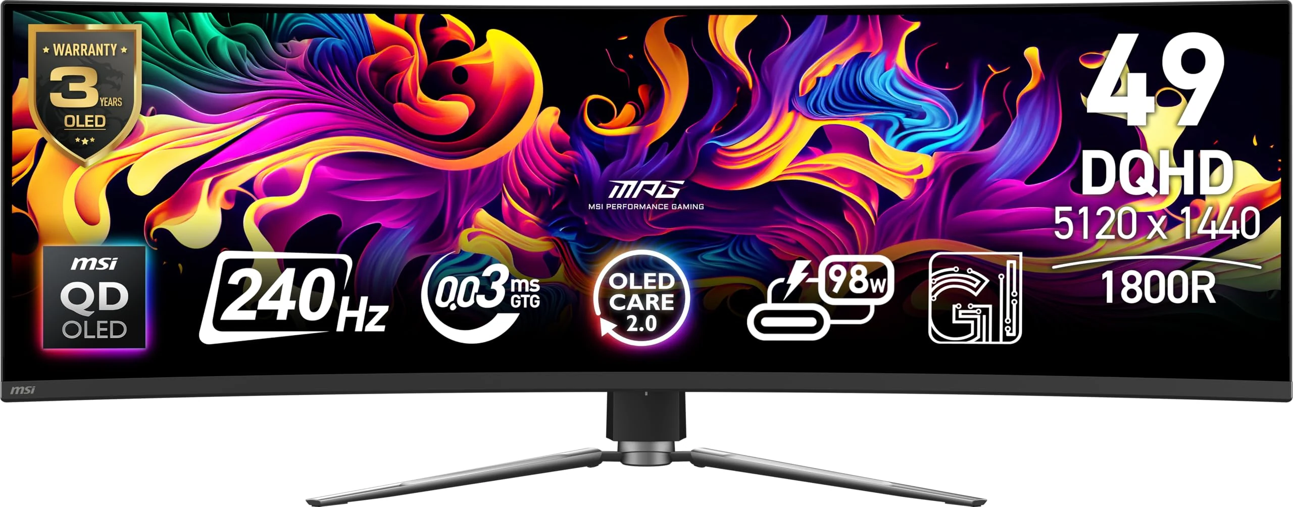 Màn hình MSI MPG 491CQPX QD-OLED - 49 inch - DQHD - QD-OLED Cong - 240HZ - New