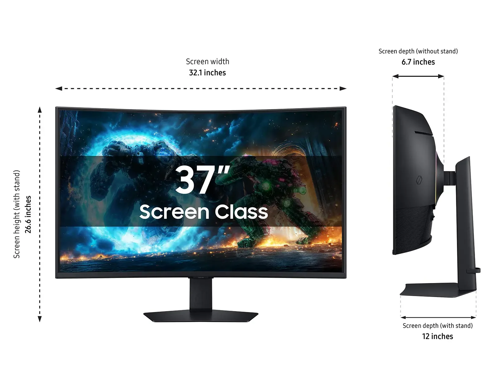 Màn Hình Samsung Odyssey G7 G75F LS37FG750EEXXV - 37 inch - 4K UHD - VA Cong - 165HZ - New
