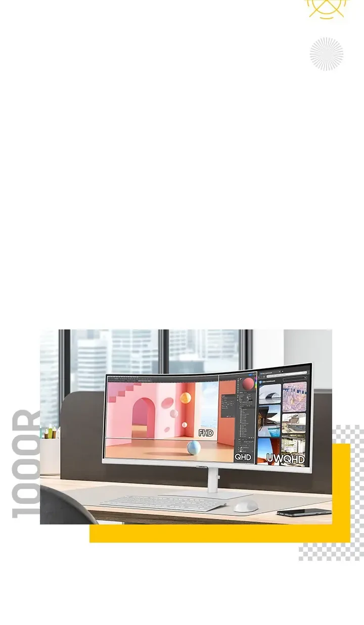 Màn Hình Samsung ViewFinity S6 S65TC LS34C650TAEXXV - 34 inch - UWQHD - VA Cong - 100HZ - New