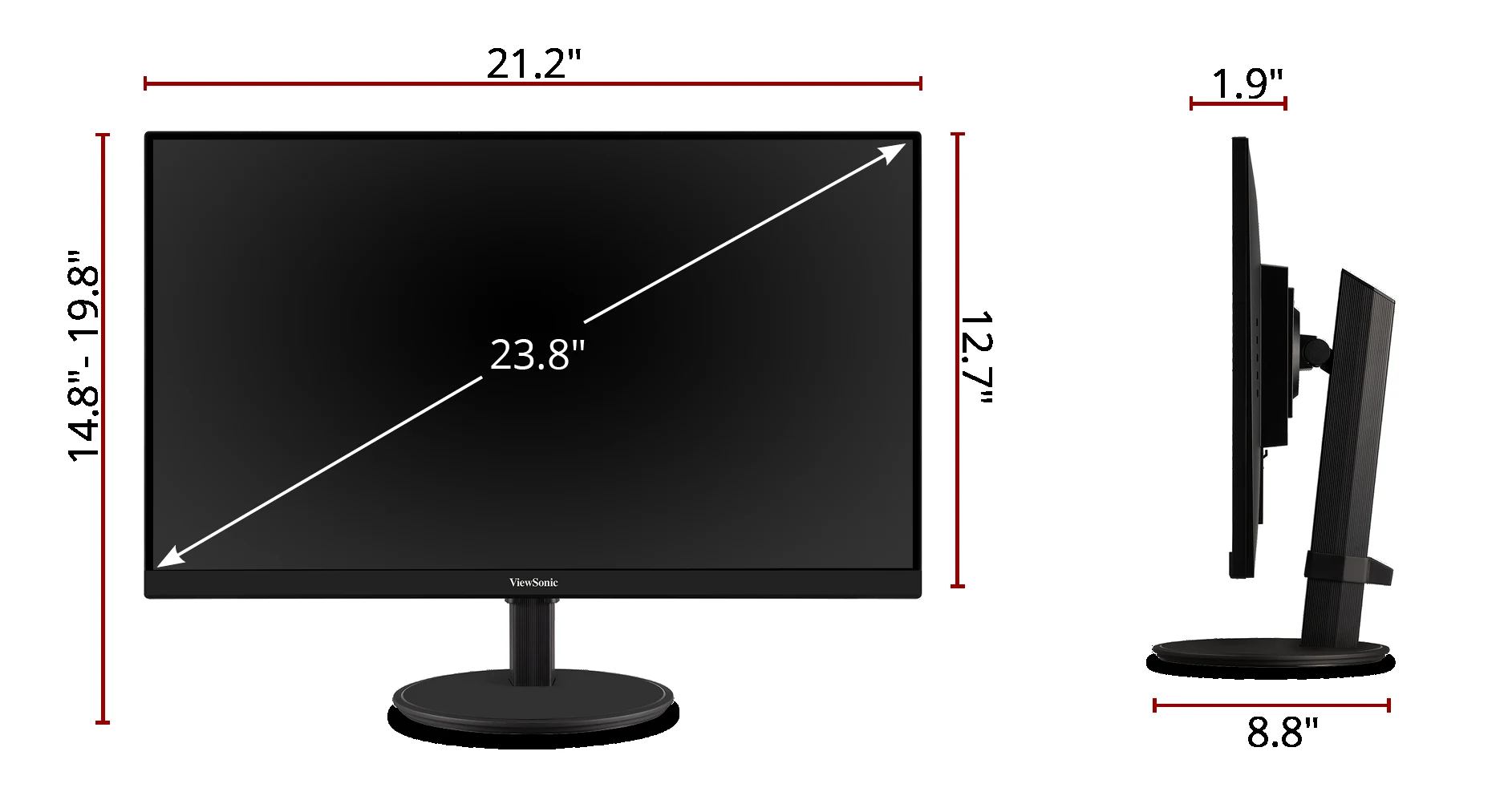 Màn hình ViewSonic VA2447-MH - 24 inch - FHD - VA - 75HZ - New