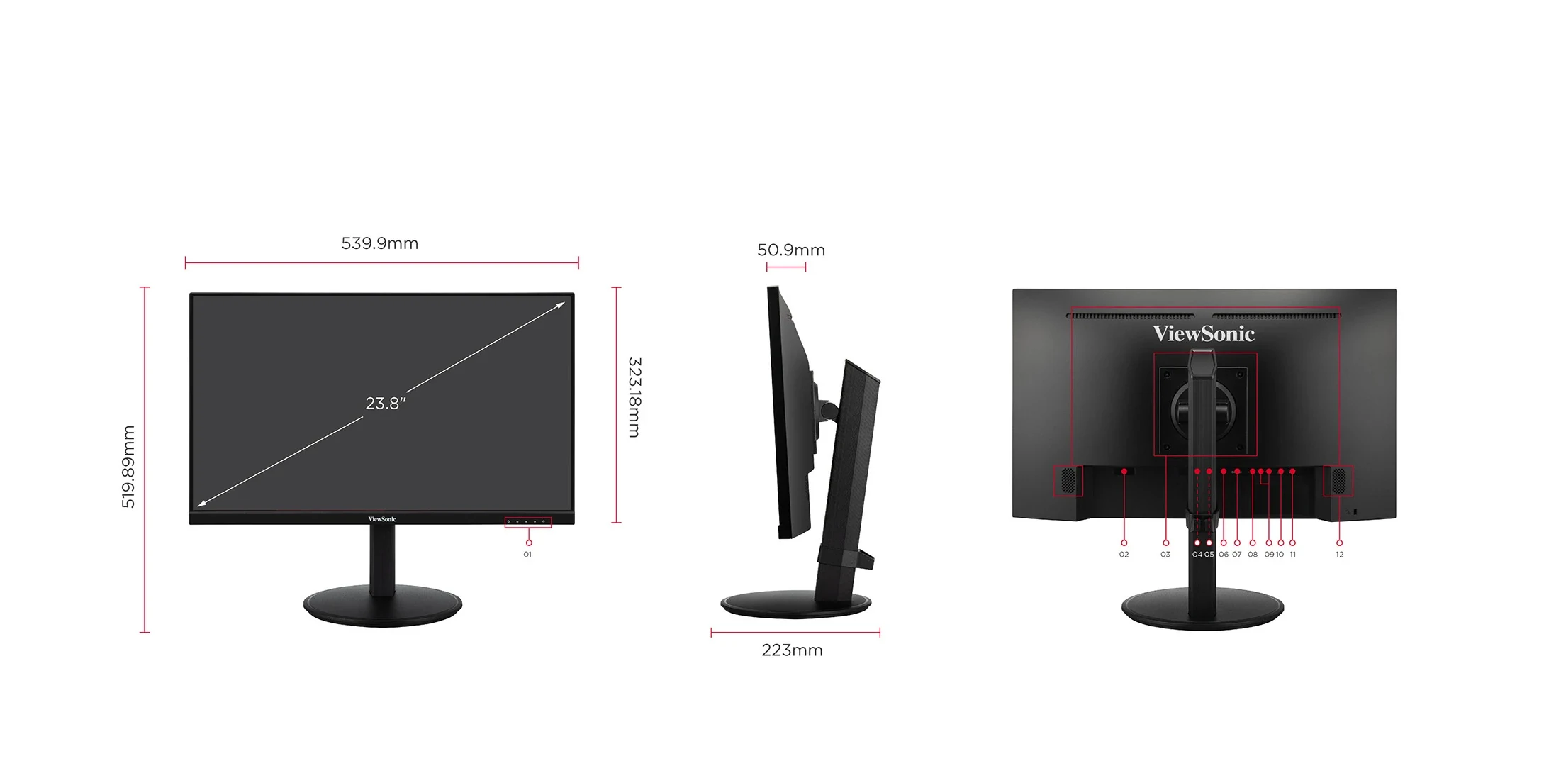 Màn hình ViewSonic VG2409-MHDU-2 - 24 inch - FHD - IPS - 100HZ - New