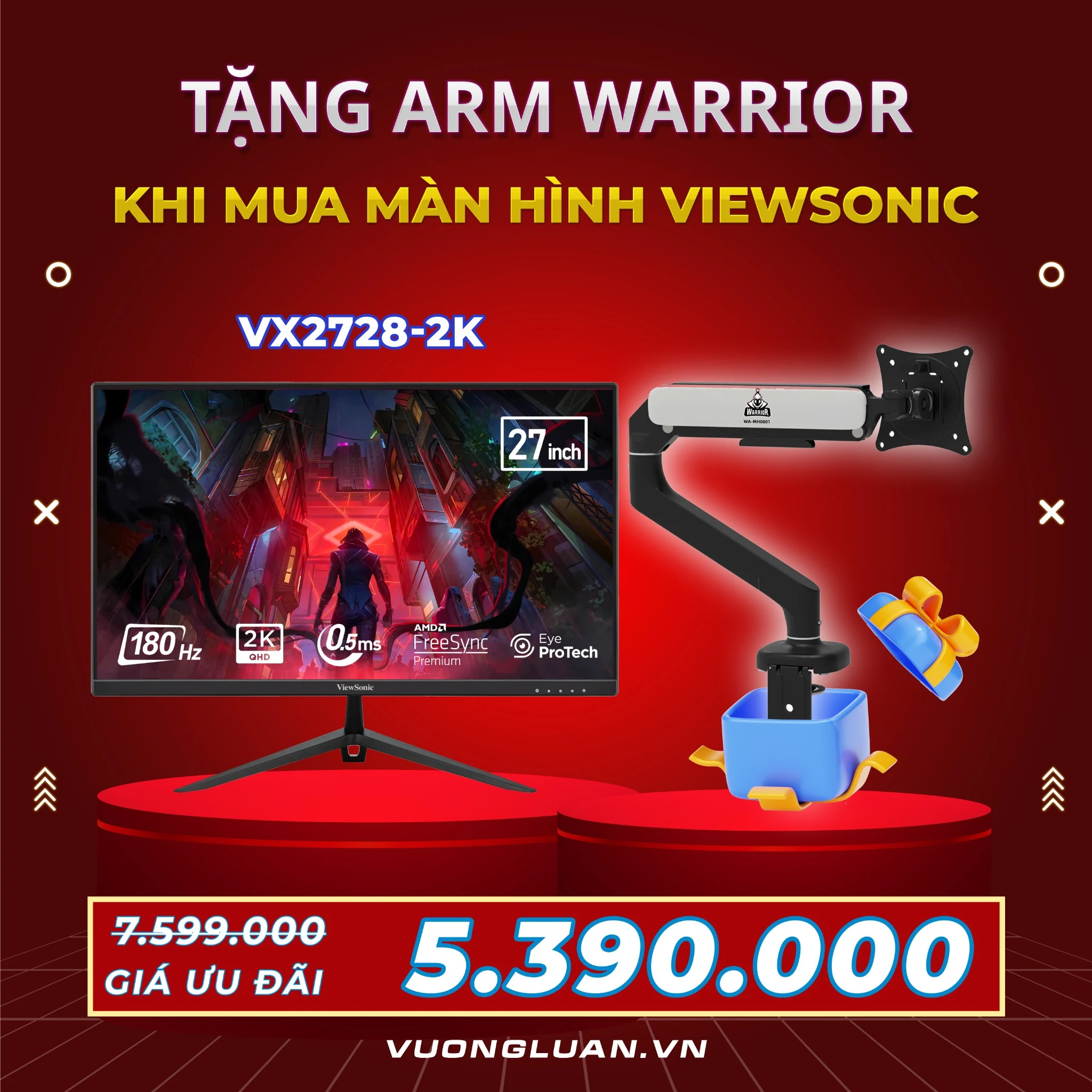 Màn hình ViewSonic VX2728 - 27 inch - FHD - Fast IPS - 180HZ - New