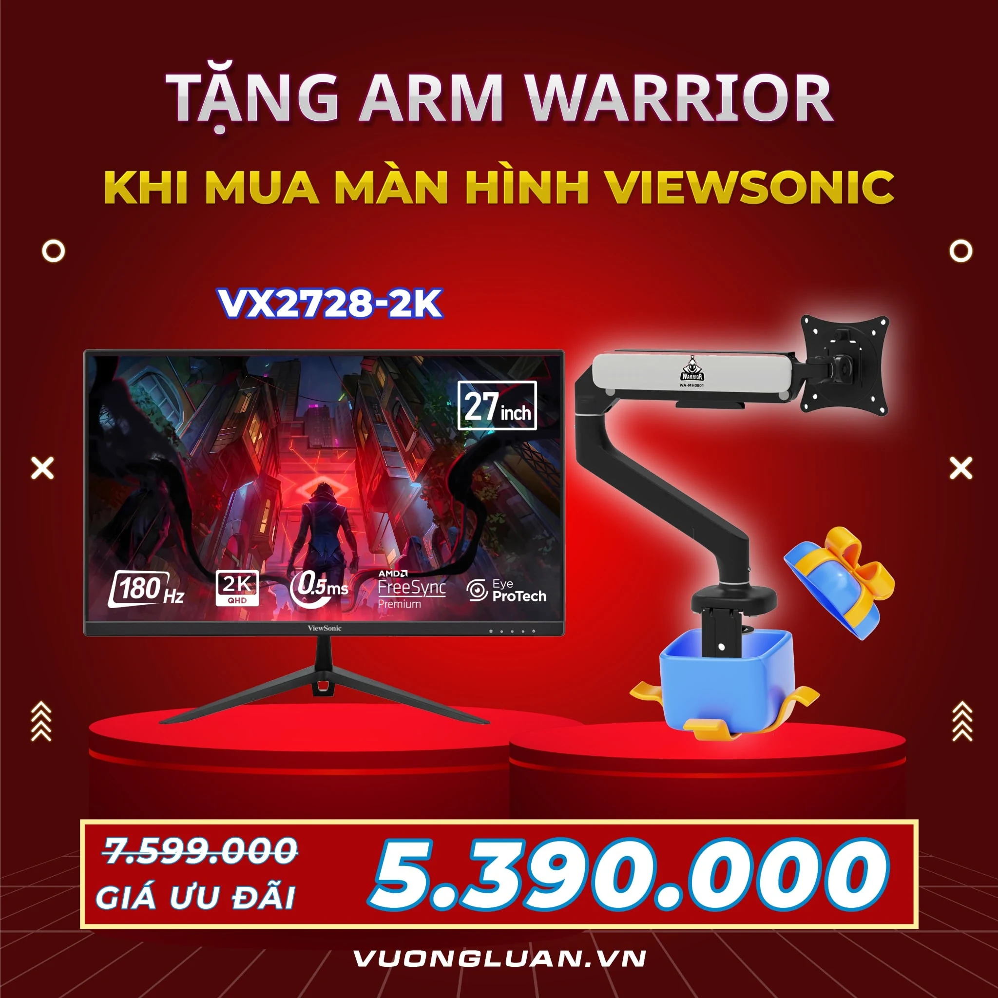 Màn hình ViewSonic VX2728A-2K - 27 inch - QHD - Fast IPS - 180HZ - New