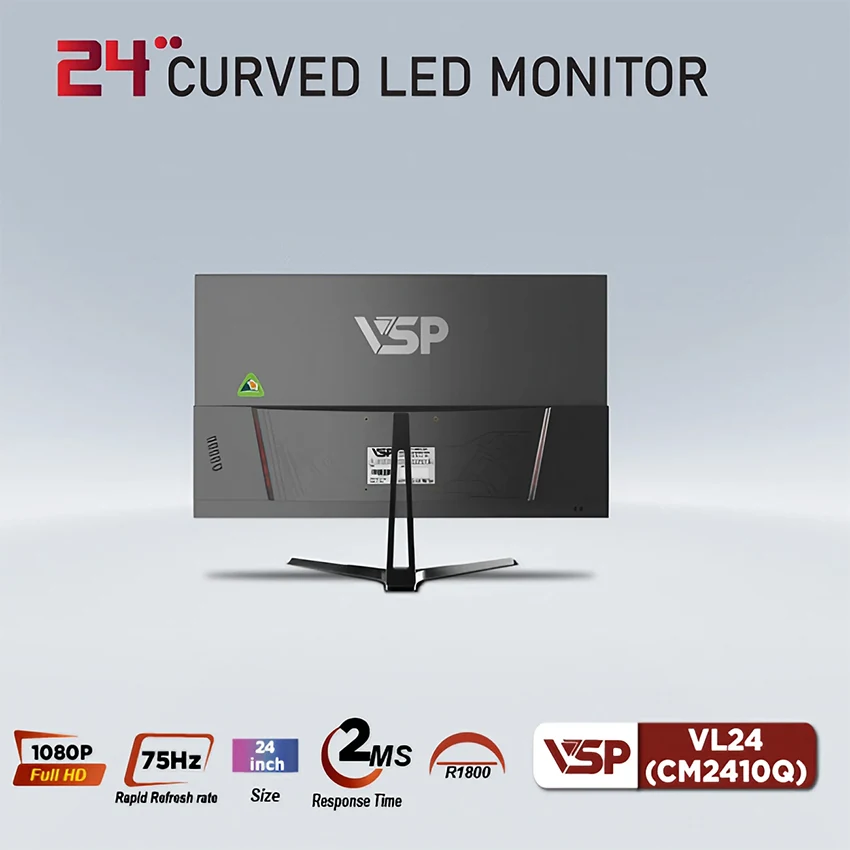 Màn hình VSP CM2410Q White - 23,6 inch - FHD - VA Cong - 75HZ - New