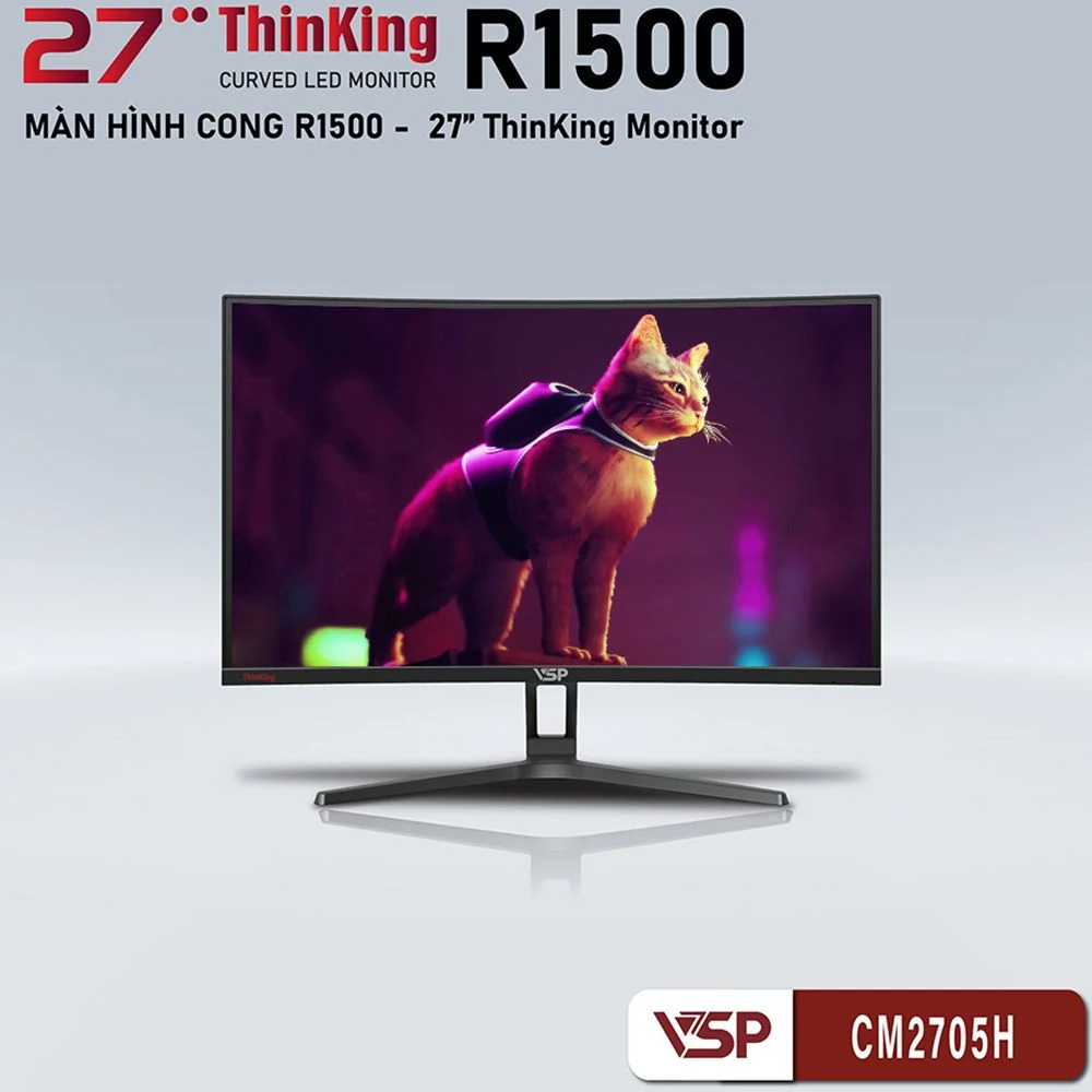 Màn hình VSP CM2705H Black - 27 inch - FHD - VA Cong - 75HZ - New