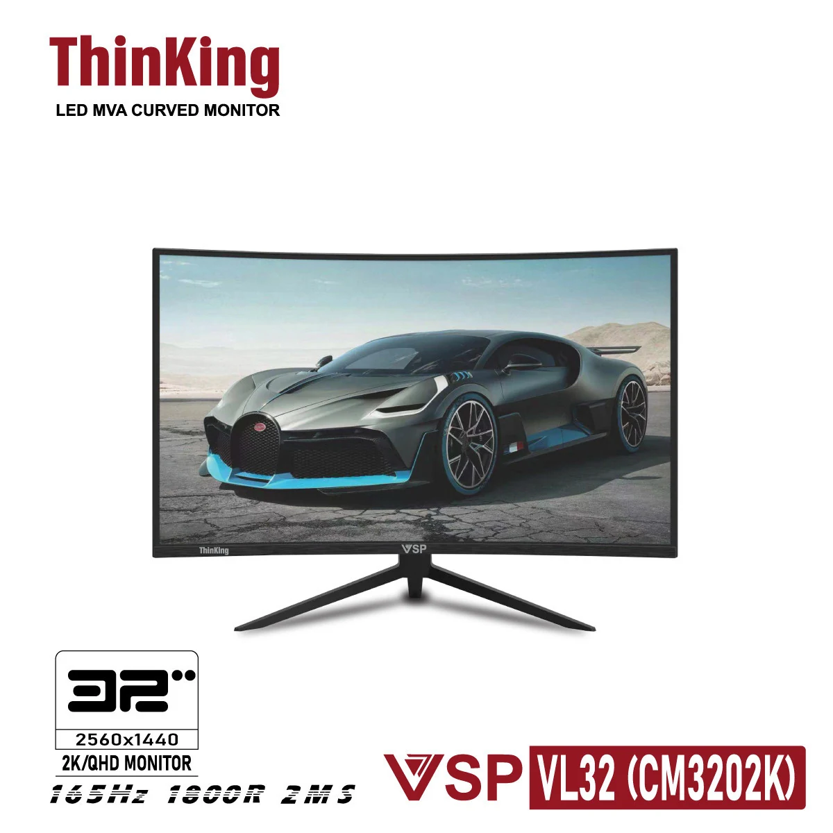 Màn hình VSP CM3202K - 32 inch - QHD - VA Cong - 165HZ - New