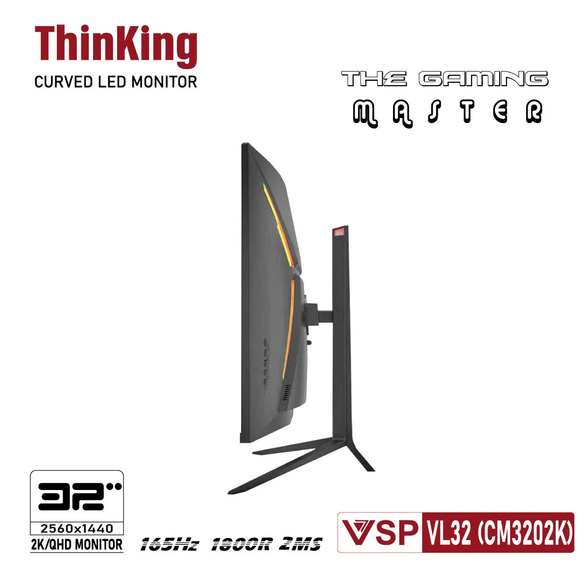 Màn hình VSP CM3202K - 32 inch - QHD - VA Cong - 165HZ - New
