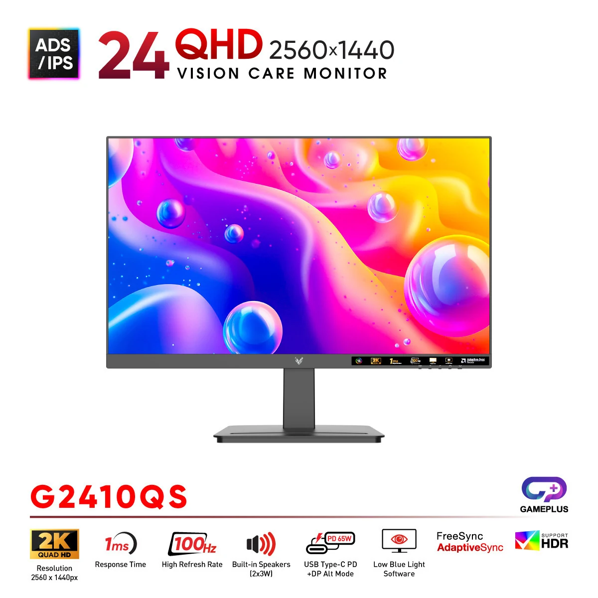 Màn hình VSP G2410QS - 23,8 inch - QHD - IPS - 100HZ - New