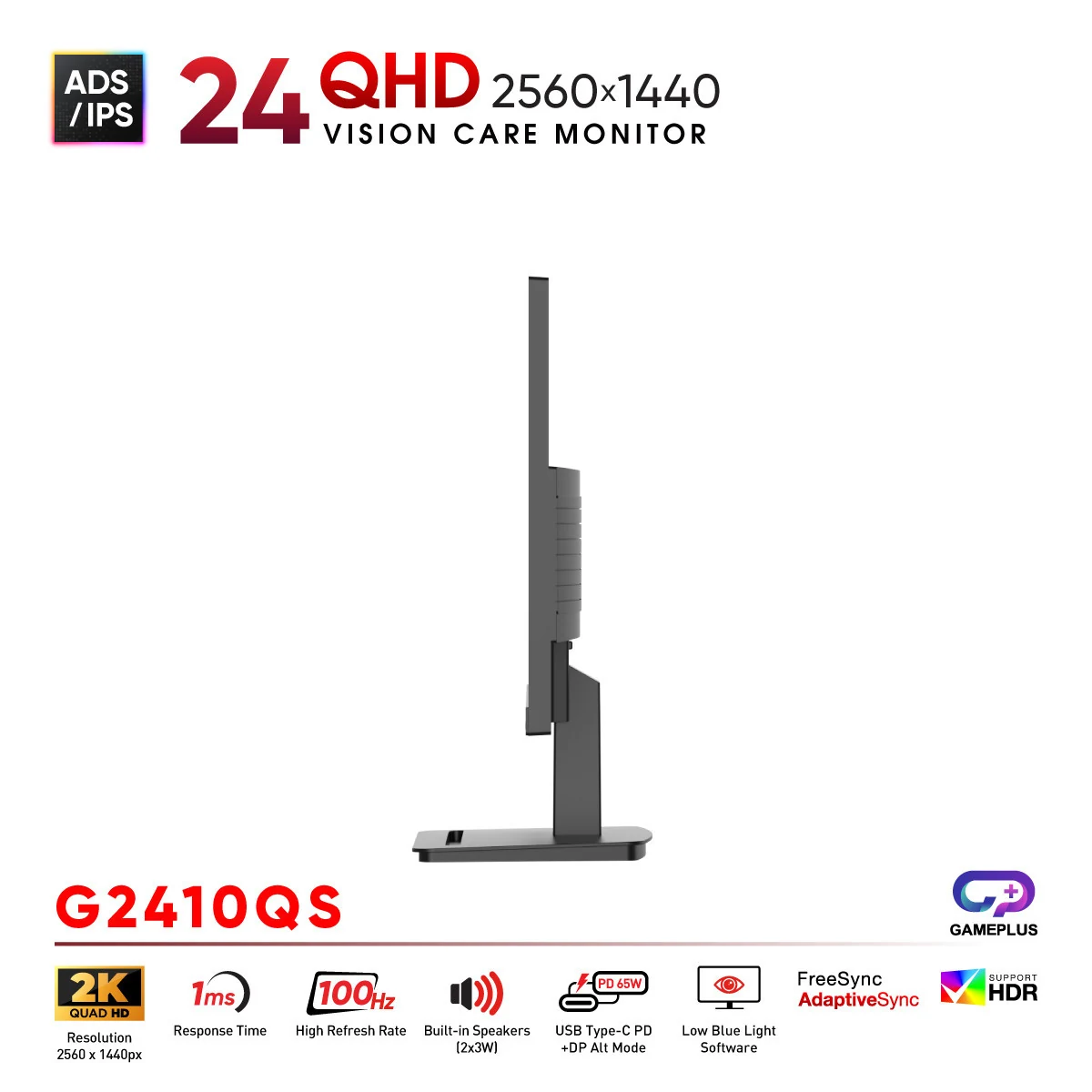 Màn hình VSP G2410QS - 23,8 inch - QHD - IPS - 100HZ - New
