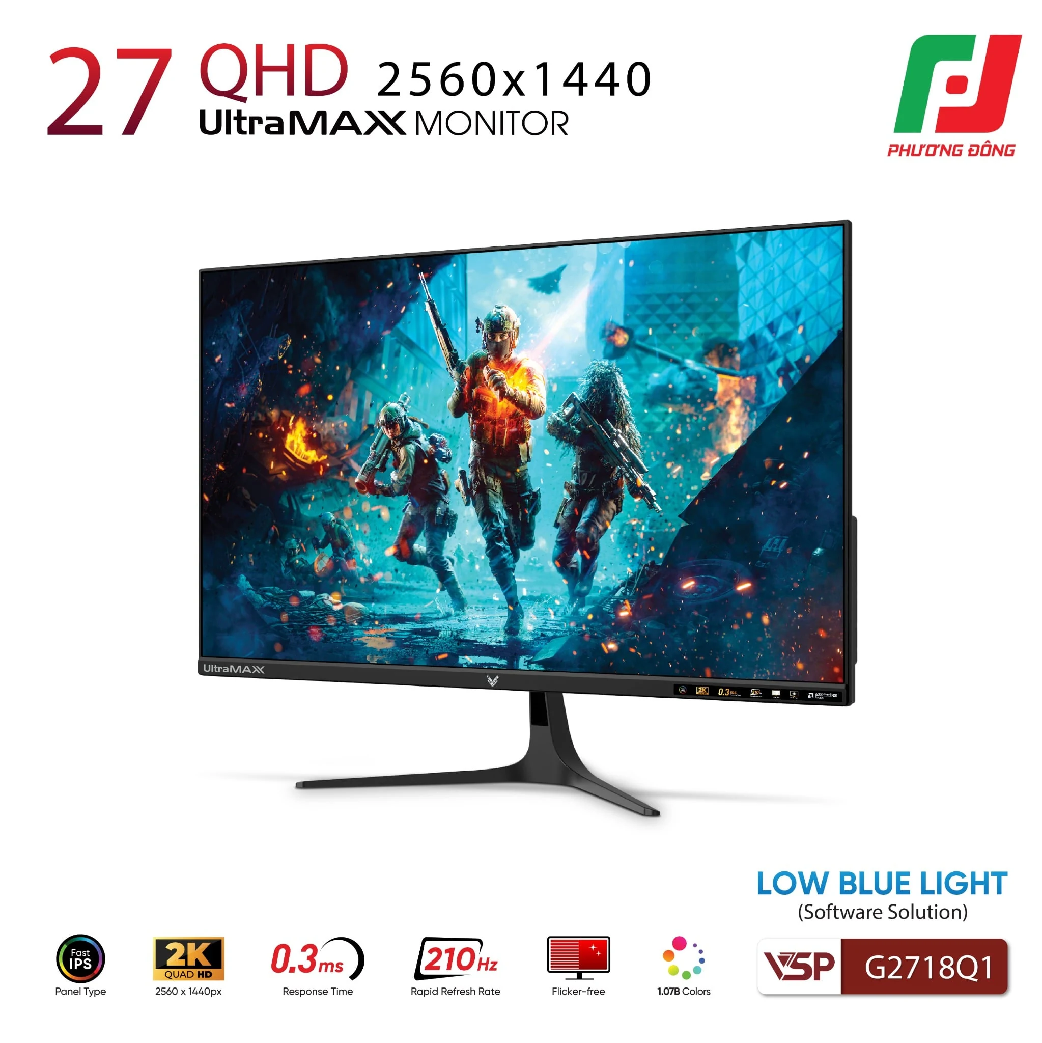 Màn hình VSP G2718Q1 - 27 inch - QHD - Fast IPS - 210HZ - New
