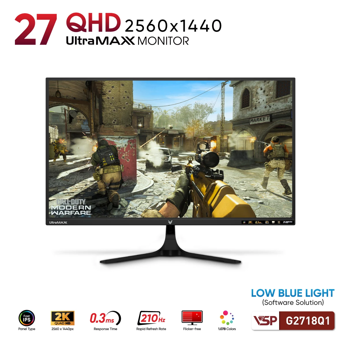 Màn hình VSP G2718Q1 - 27 inch - QHD - Fast IPS - 210HZ - New