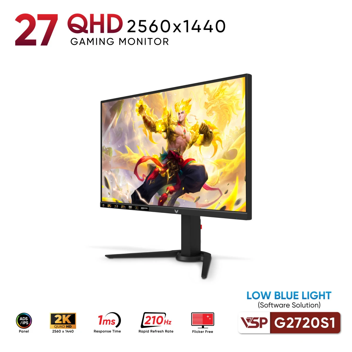 Màn hình VSP G2720QS1 - 27 inch - QHD - IPS - 210HZ - New