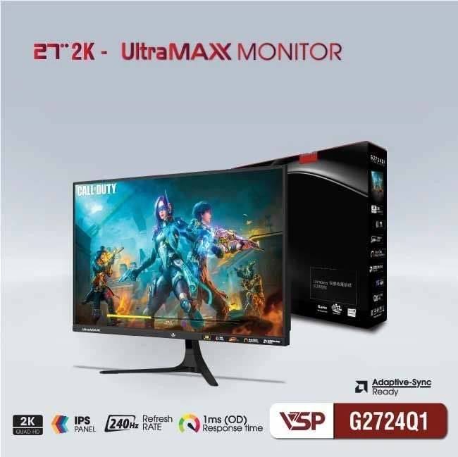 Màn hình VSP G2724Q1 - 27 inch - QHD - IPS - 240HZ - New