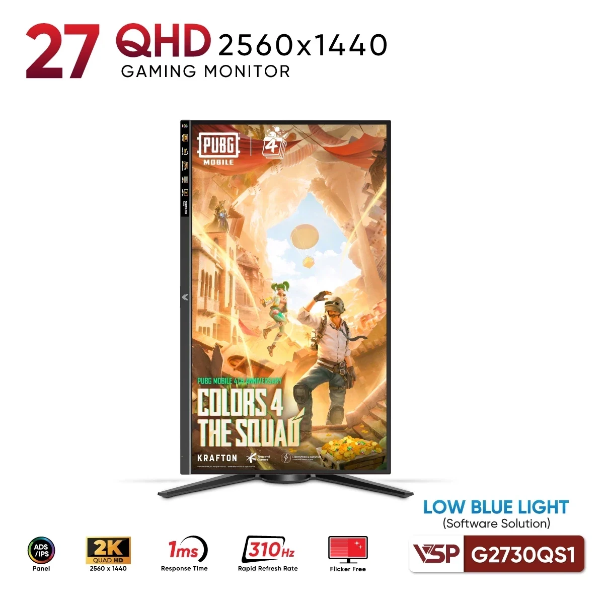 Màn hình VSP G2730QS1 - 27 inch - QHD - IPS - 310HZ - New