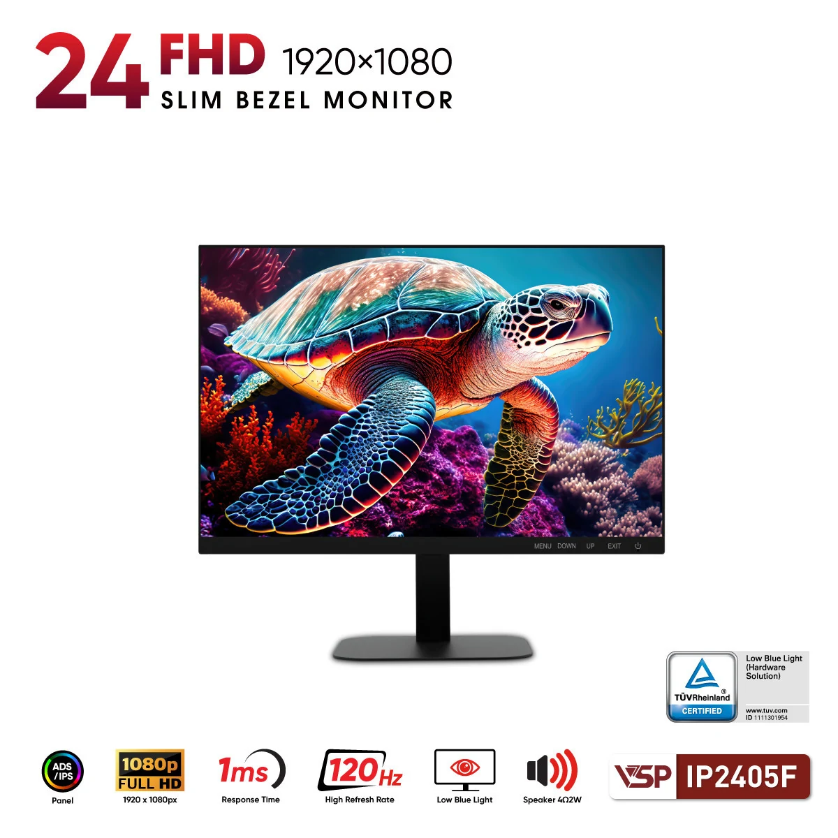 Màn hình VSP IP2405F Ver2025 - 23,8 inch - FHD - ADS IPS - 120HZ - New
