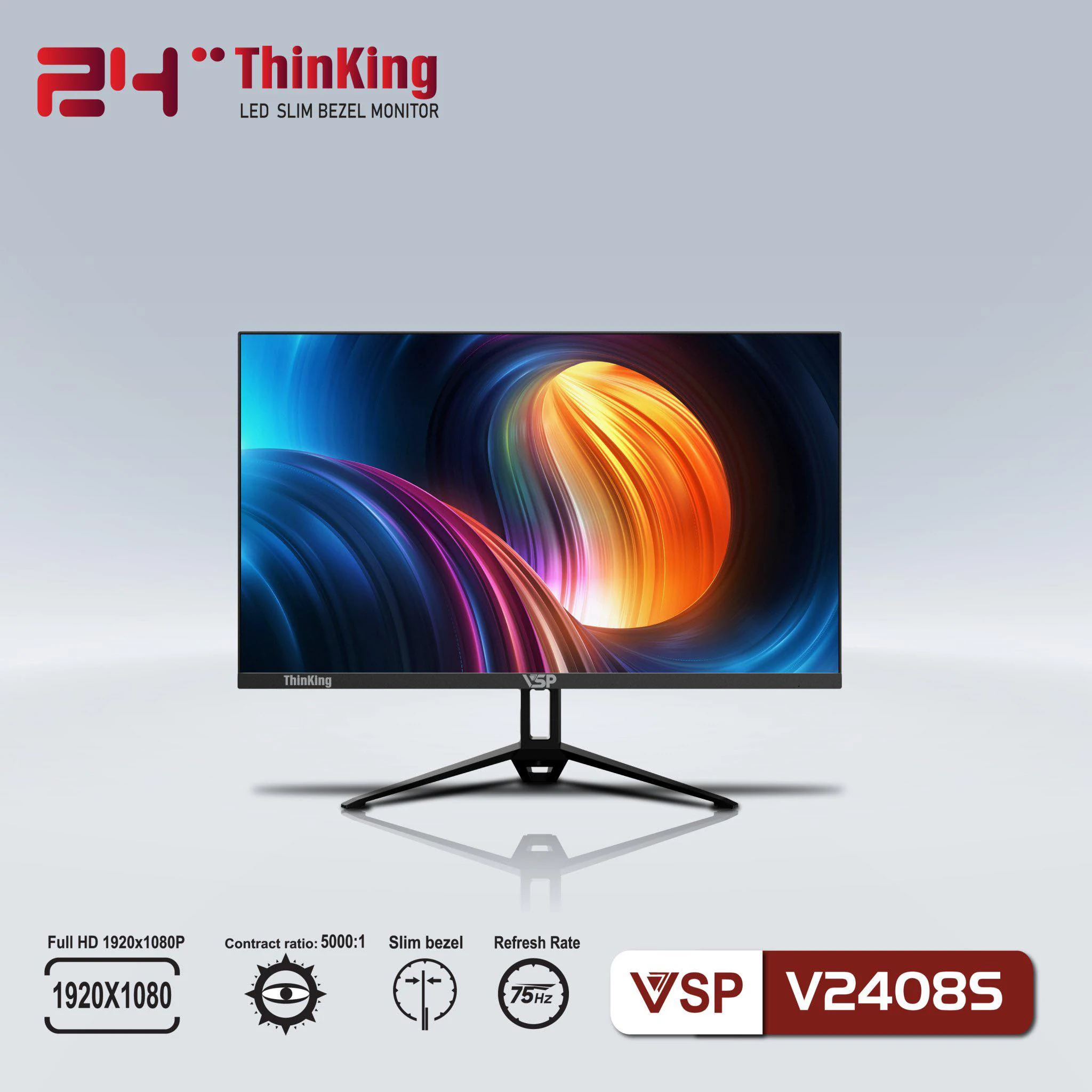 Màn hình VSP IP2408SG Black - 23,8 inch - FHD - IPS - 120HZ - New