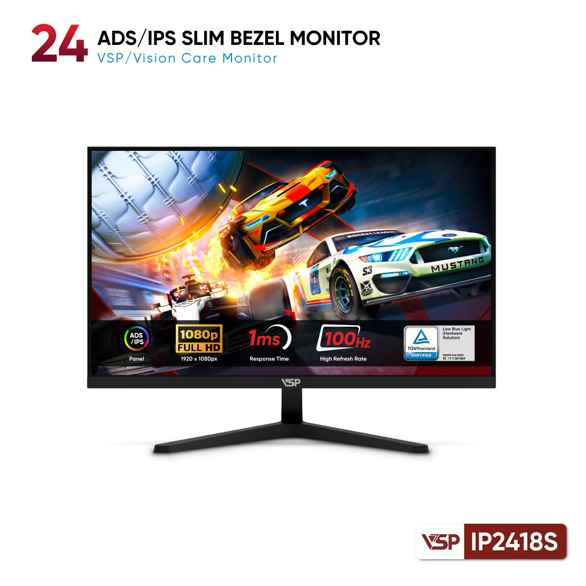 Màn hình VSP IP2418S - 23,8 inch - FHD - ADS IPS - 100HZ - New