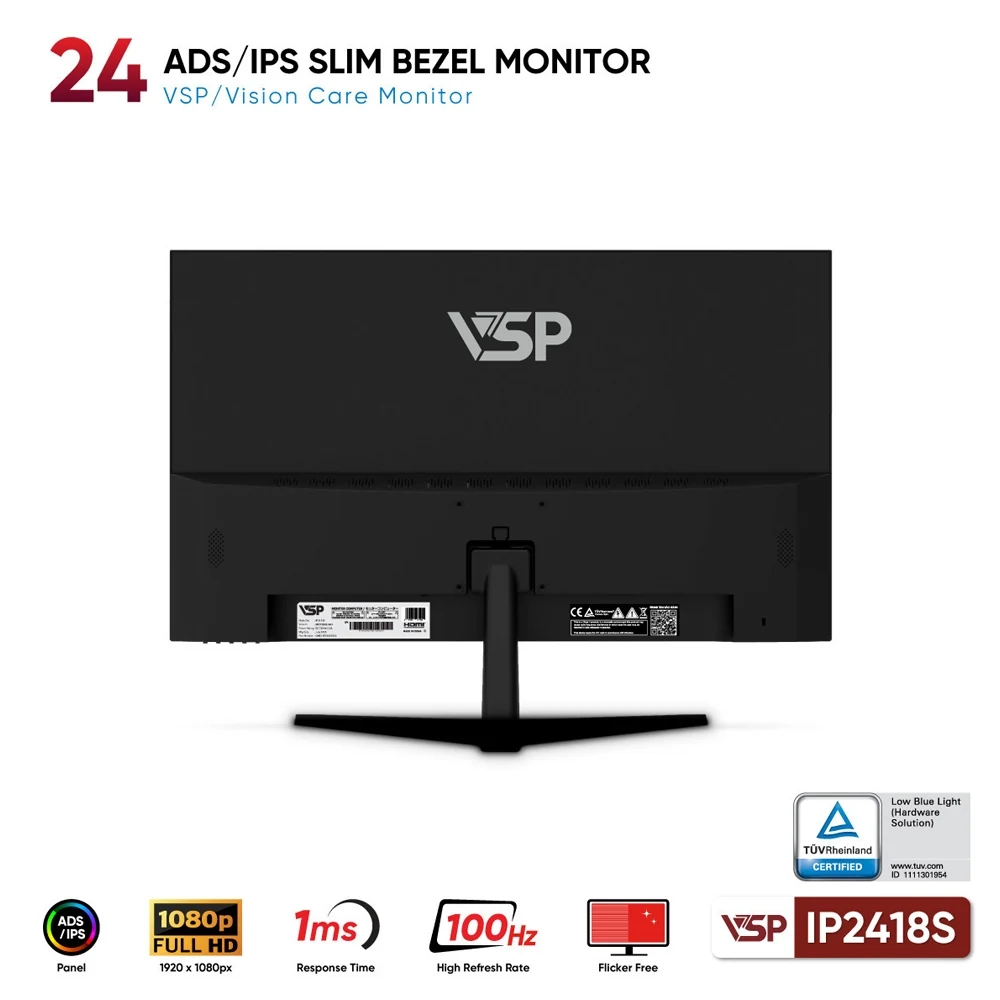 Màn hình VSP IP2418S - 23,8 inch - FHD - ADS IPS - 100HZ - New