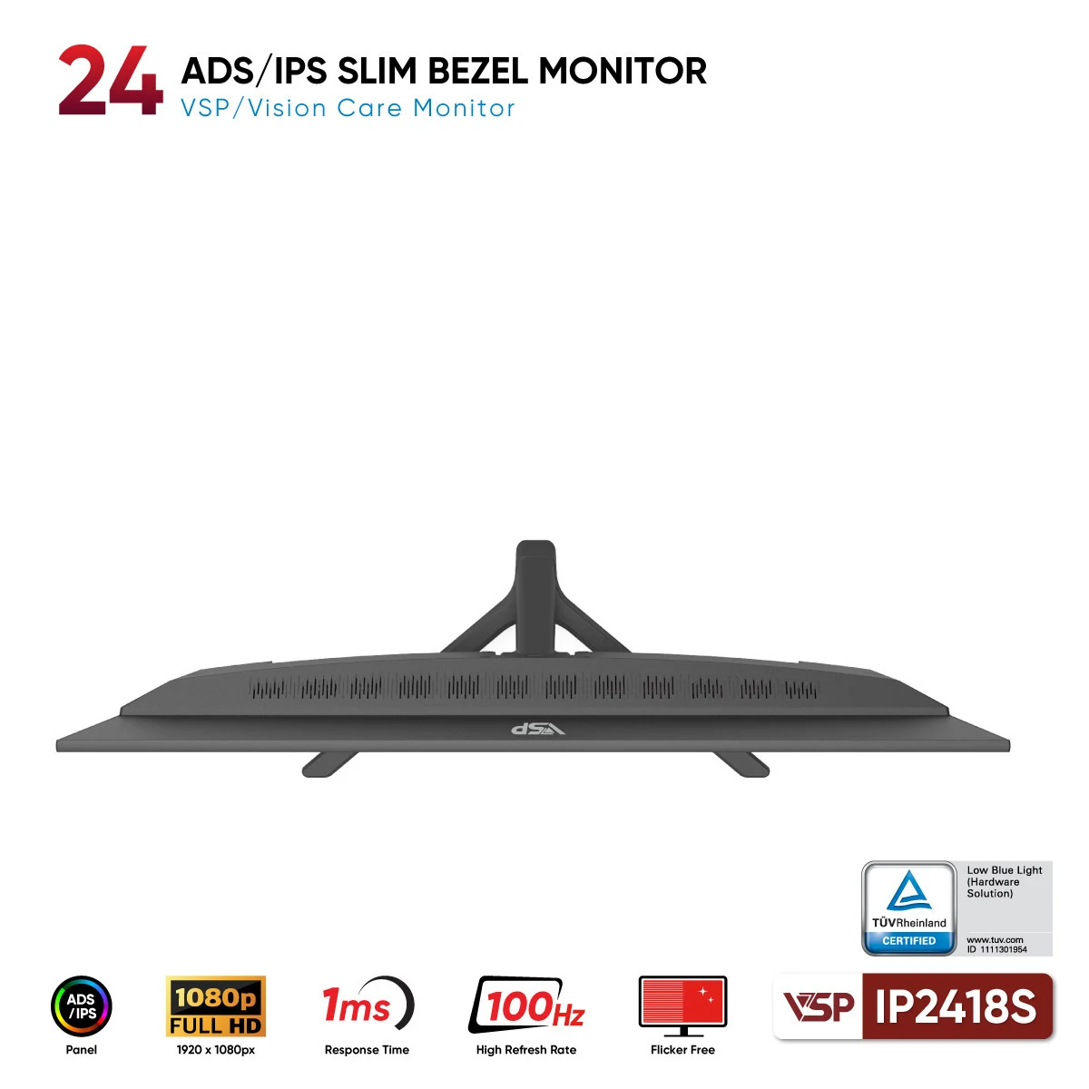 Màn hình VSP IP2418S - 23,8 inch - FHD - ADS IPS - 100HZ - New