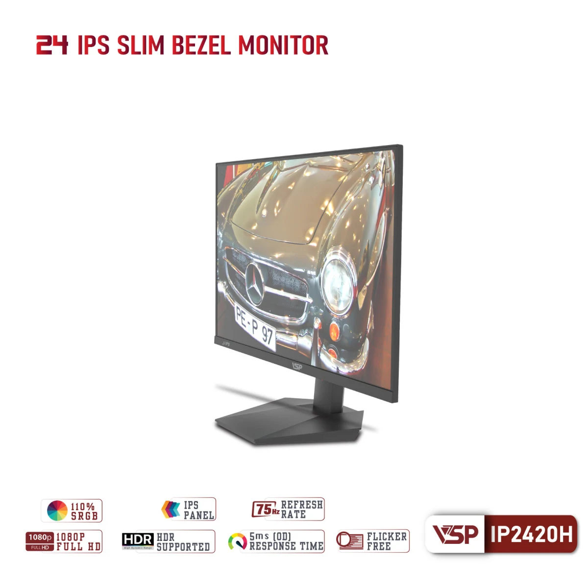 Màn hình VSP IP2420H - 23,8 inch - FHD - IPS - 75HZ - New