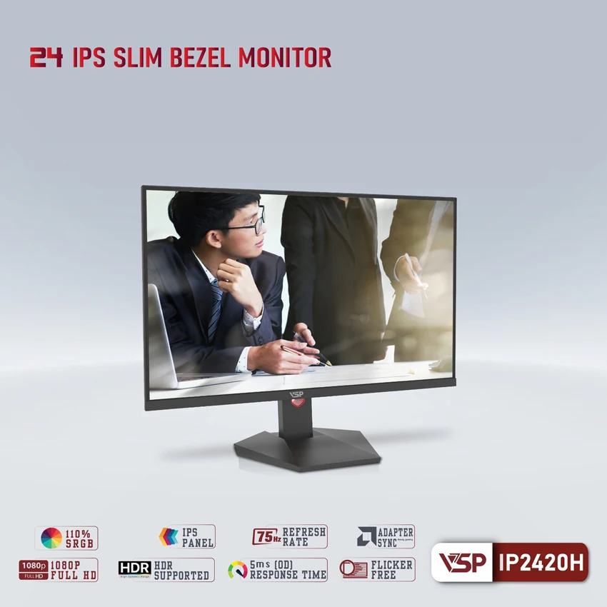 Màn hình VSP IP2420H - 23,8 inch - FHD - IPS - 75HZ - New