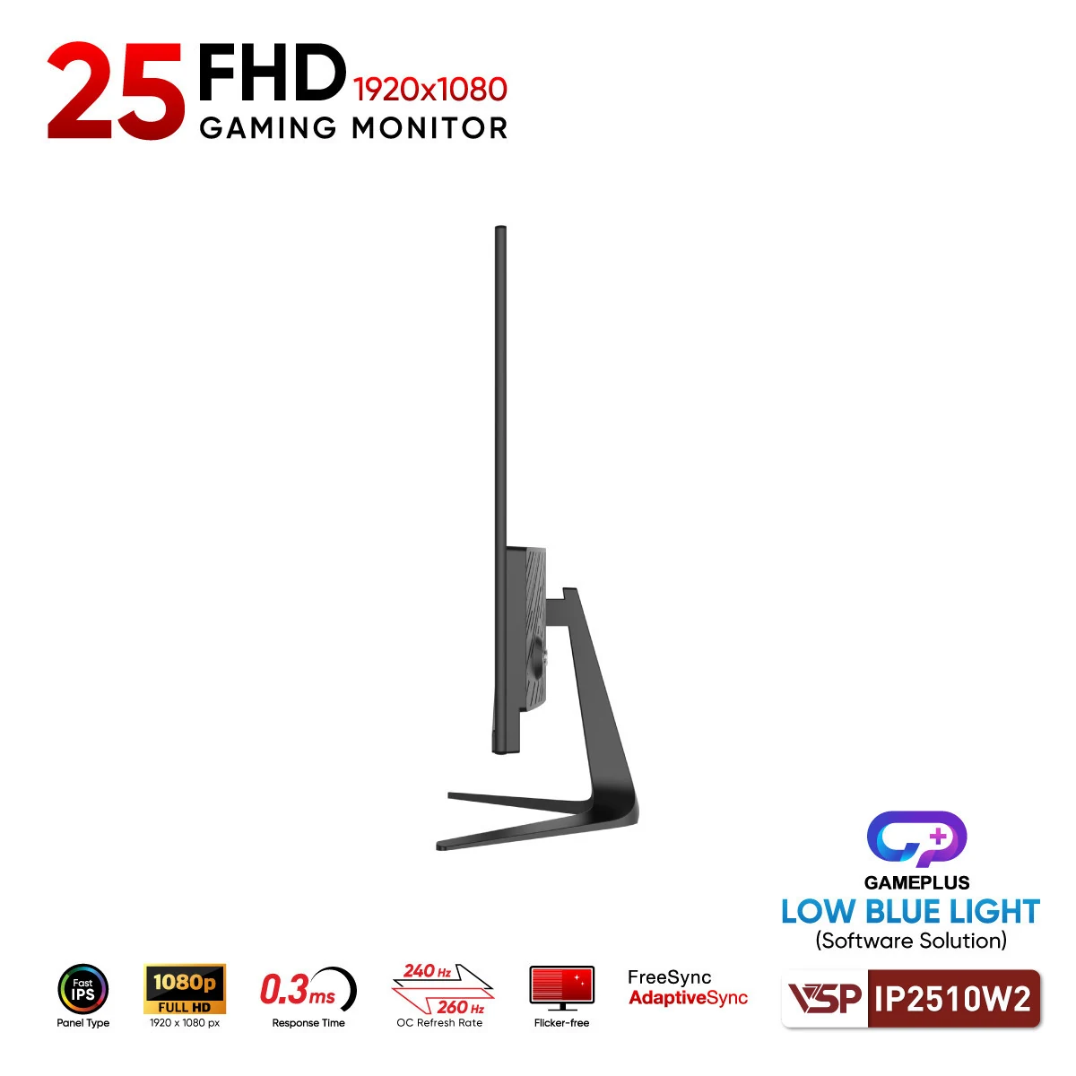 Màn hình VSP IP2510W2 - 24,5 inch - FHD - Fast IPS - 260HZ - New