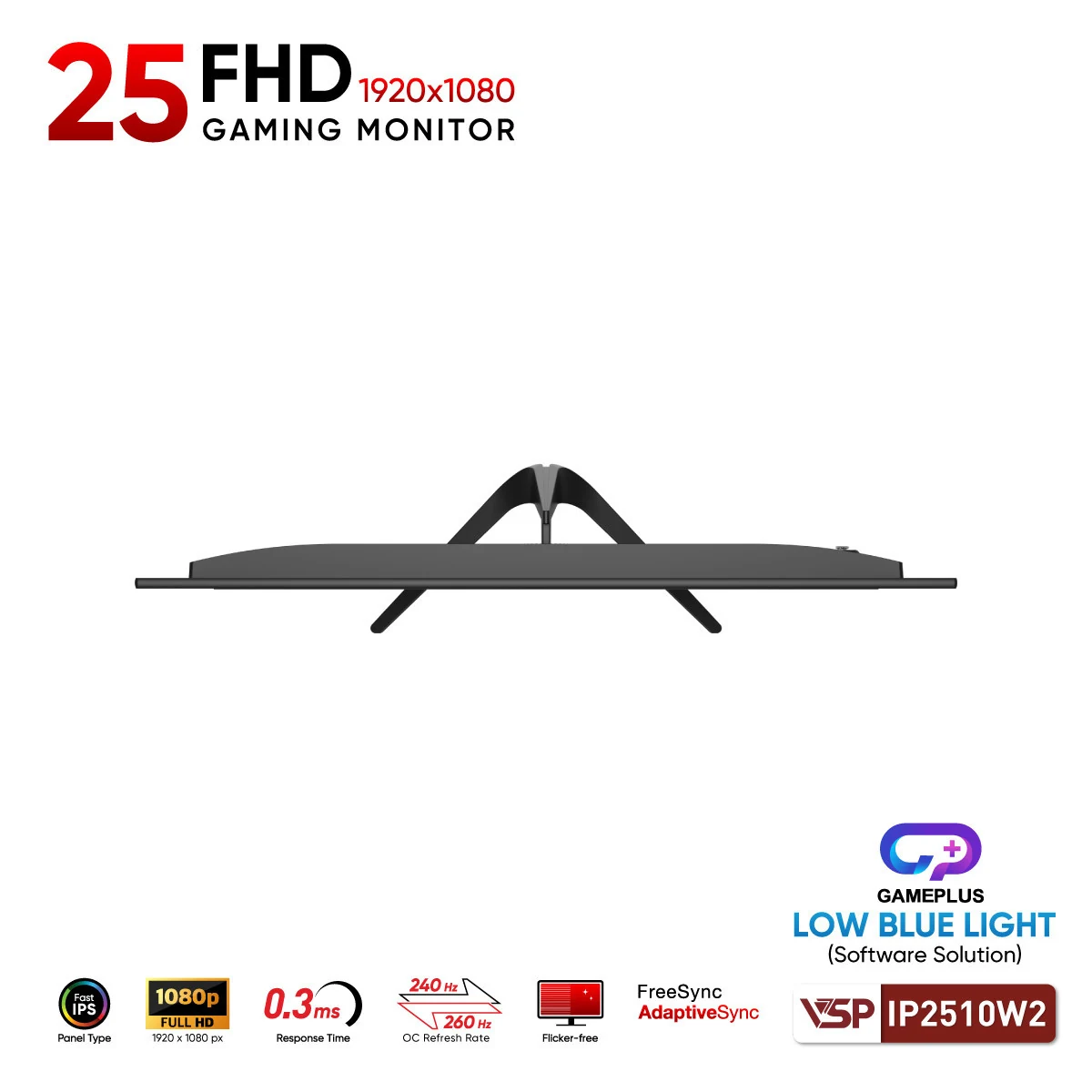 Màn hình VSP IP2510W2 - 24,5 inch - FHD - Fast IPS - 260HZ - New