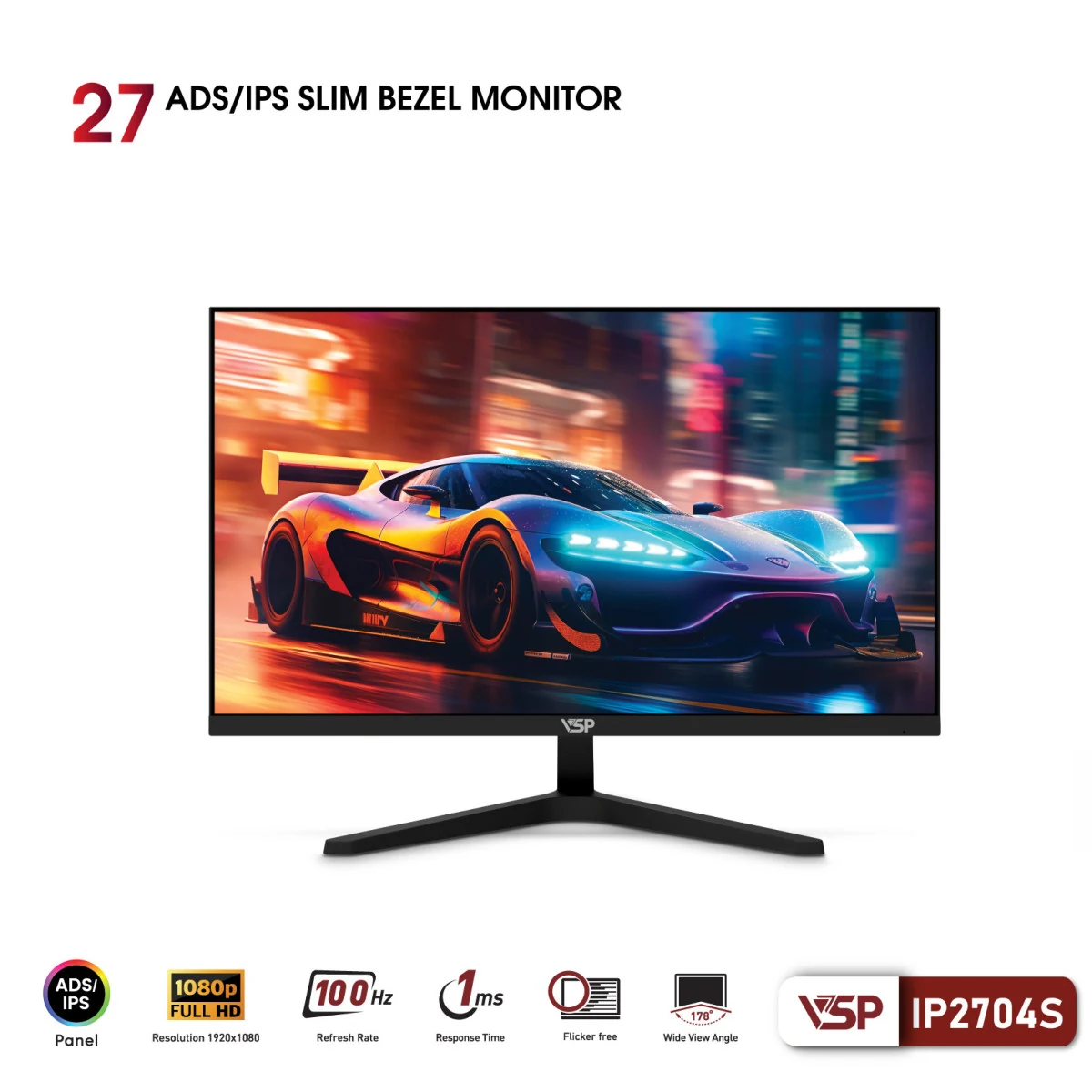 Màn hình VSP IP2704S - 27 inch - FHD - ADS IPS - 100HZ - New