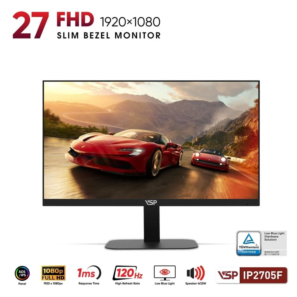 Màn hình VSP IP2705F Ver2025 - 27 inch - FHD - ADS IPS - 120HZ - New