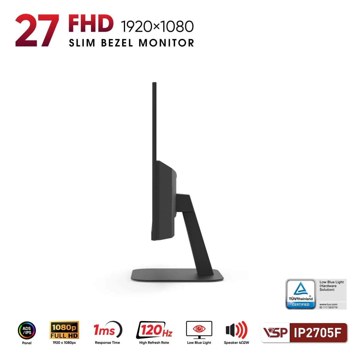 Màn hình VSP IP2705F Ver2025 - 27 inch - FHD - ADS IPS - 120HZ - New