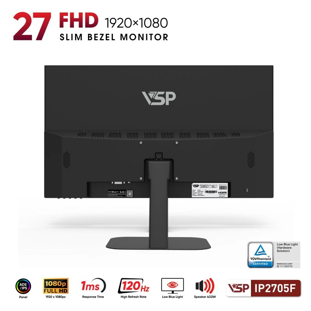 Màn hình VSP IP2705F Ver2025 - 27 inch - FHD - ADS IPS - 120HZ - New