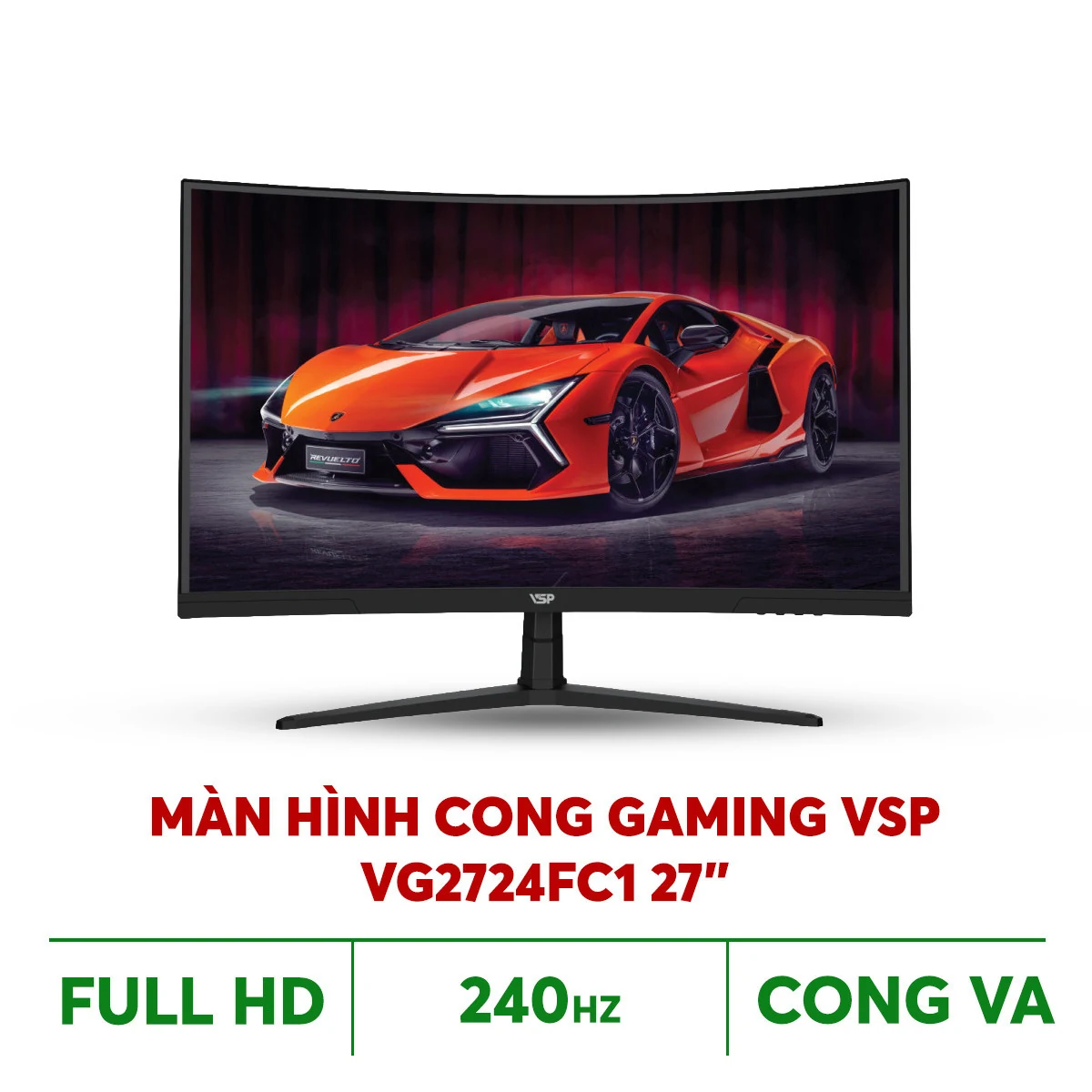 Màn hình VSP VG2724FC1 - 27 inch - FHD - VA Cong - 240HZ - New