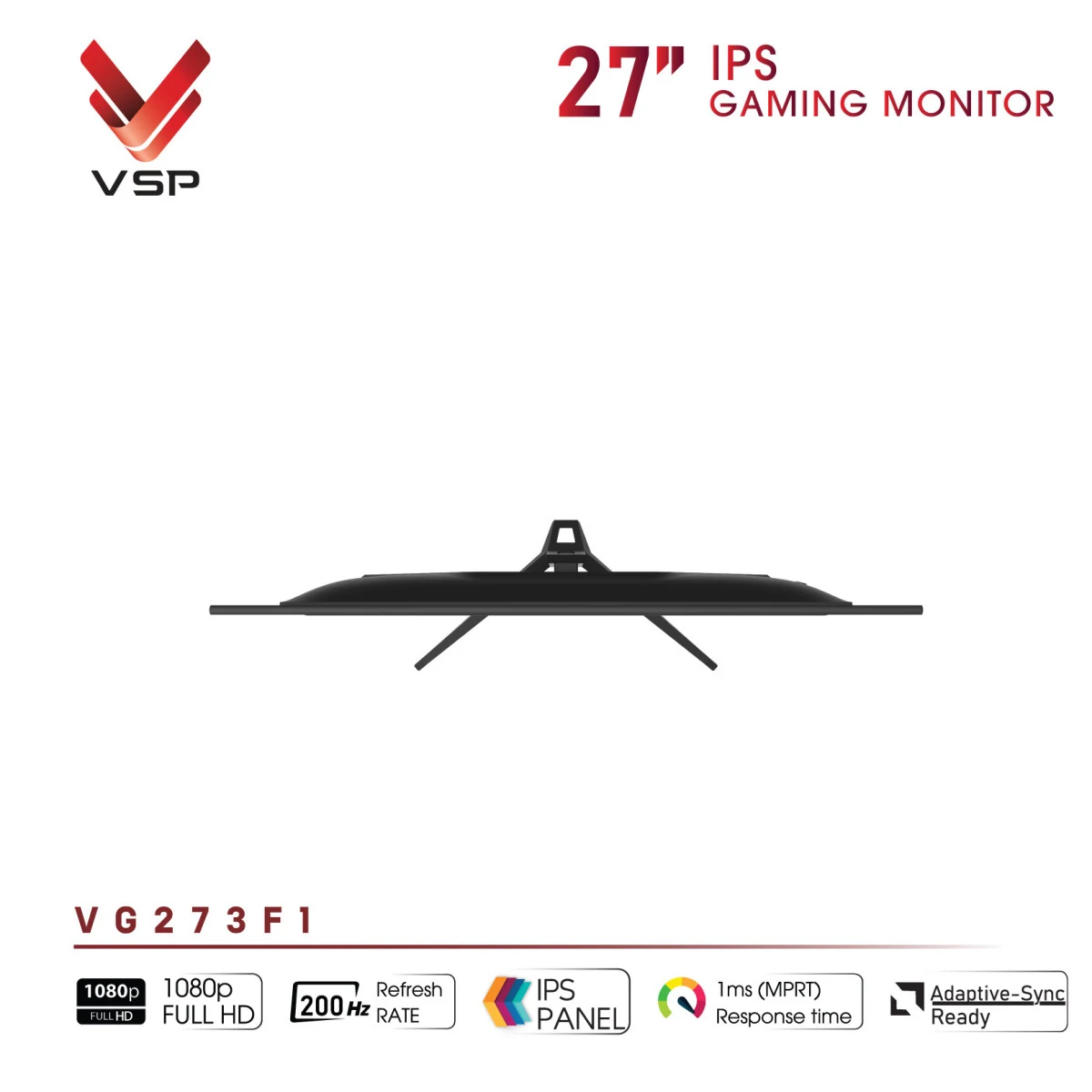 Màn hình VSP VG273F1 Black - 27 inch - FHD - IPS - 200HZ - New