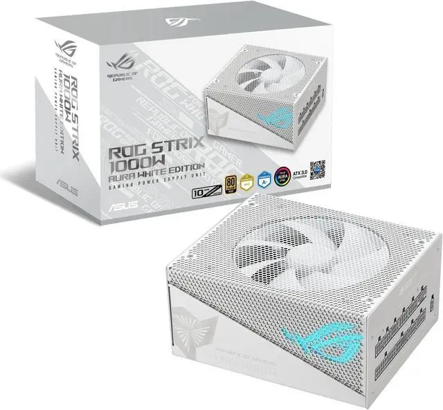 Nguồn PC ASUS ROG Strix 1000W Gold White - 80 Plus Gold - Full Modular - New