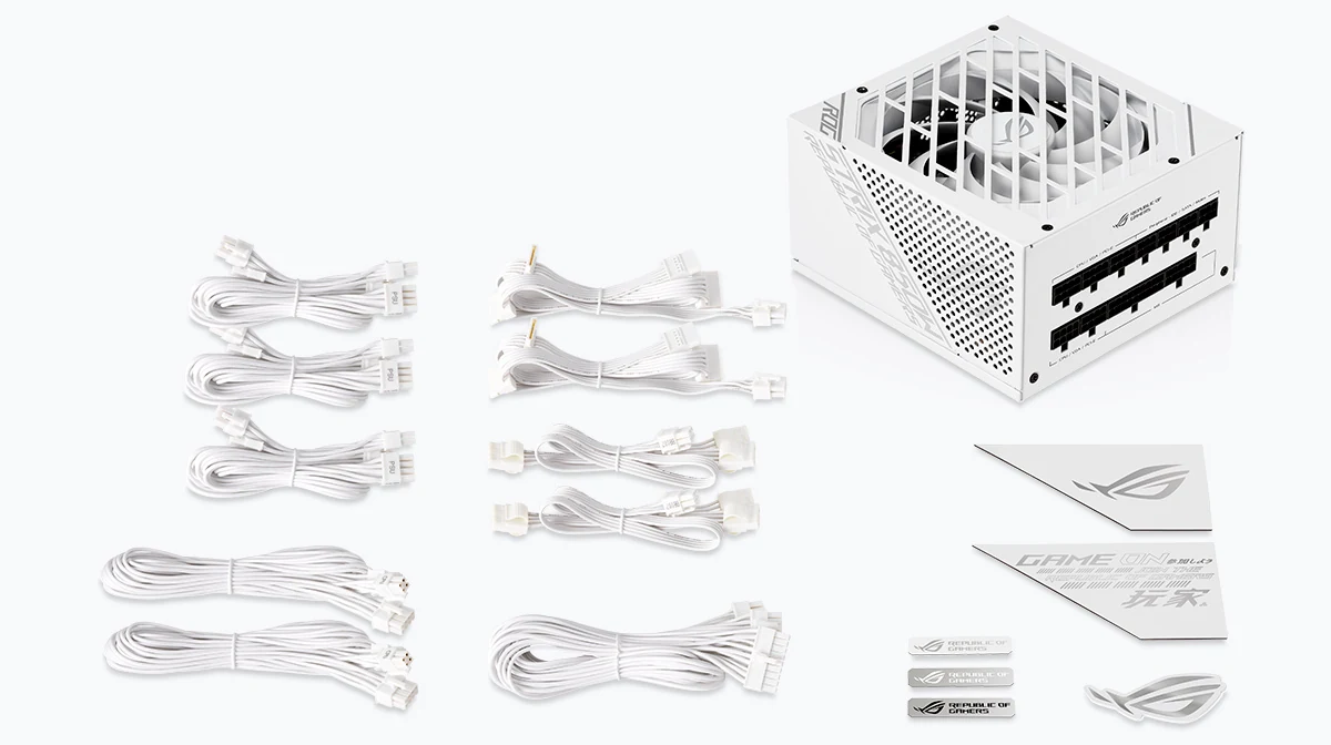 Nguồn PC ASUS ROG Strix 850W Platinum White Edition - 80 Plus Platinum - Full Modular - New
