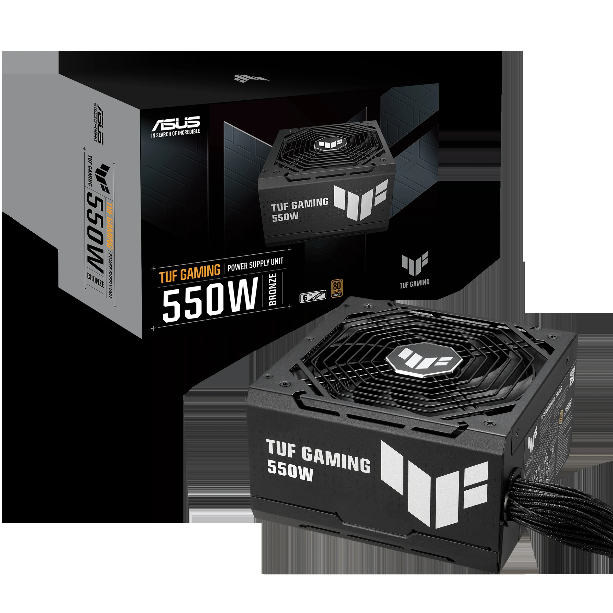 Nguồn PC ASUS TUF Gaming 550W Bronze - 80 Plus Bronze - Non Modular - New