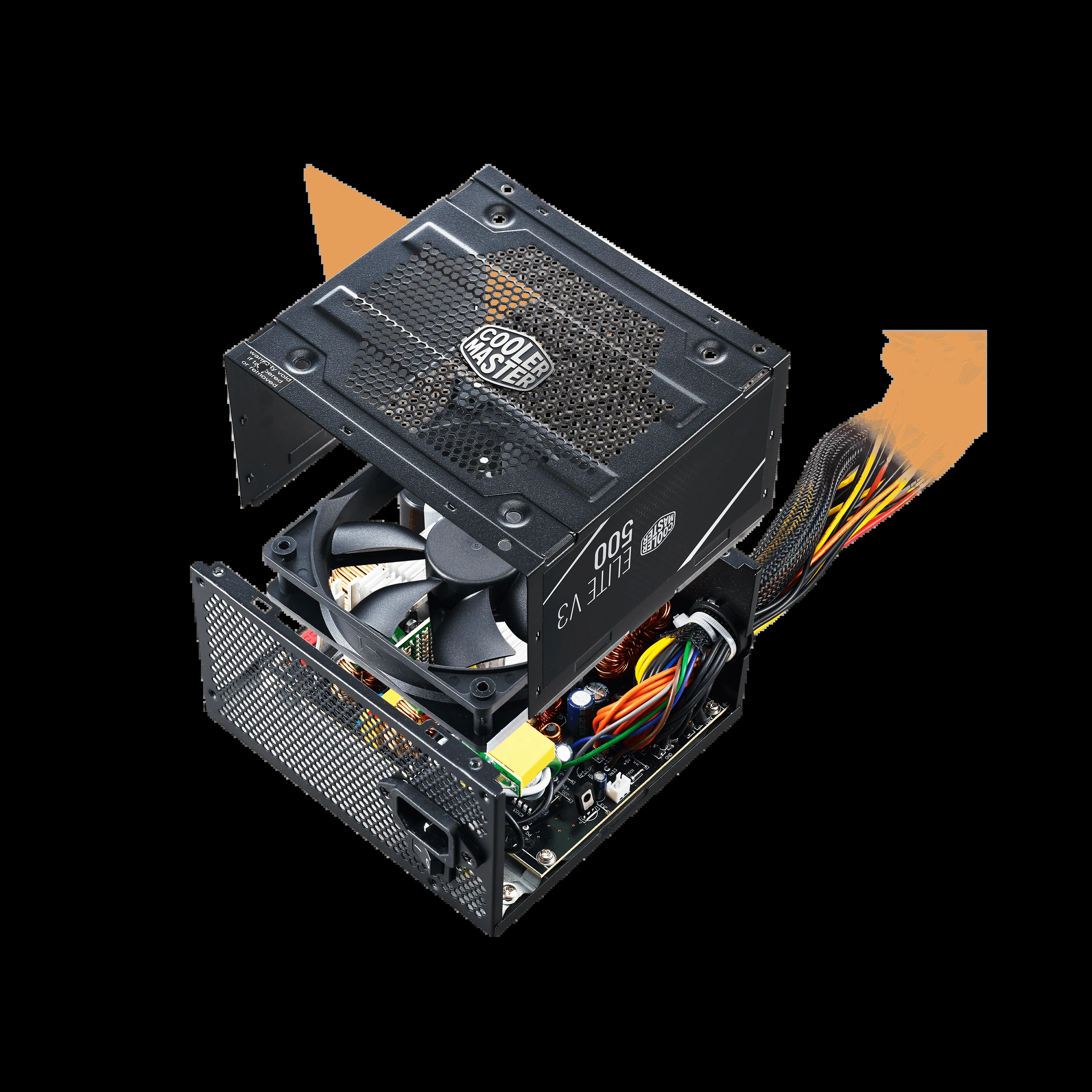 Nguồn PC Cooler Master Elite V3 500W - 80 Plus White - Non Modular - New