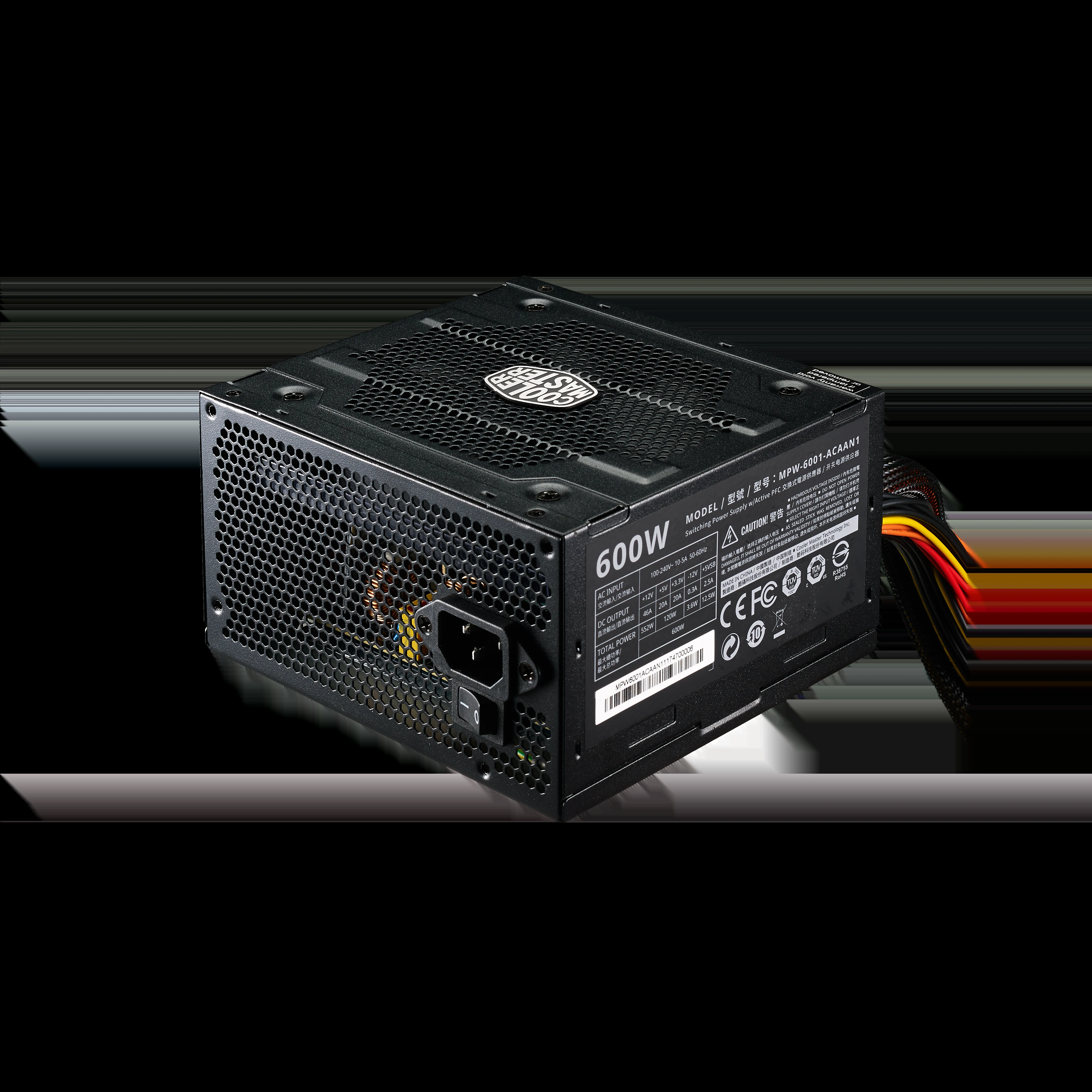 Nguồn PC Cooler Master Elite V3 600W - 80 Plus White - Non Modular - New