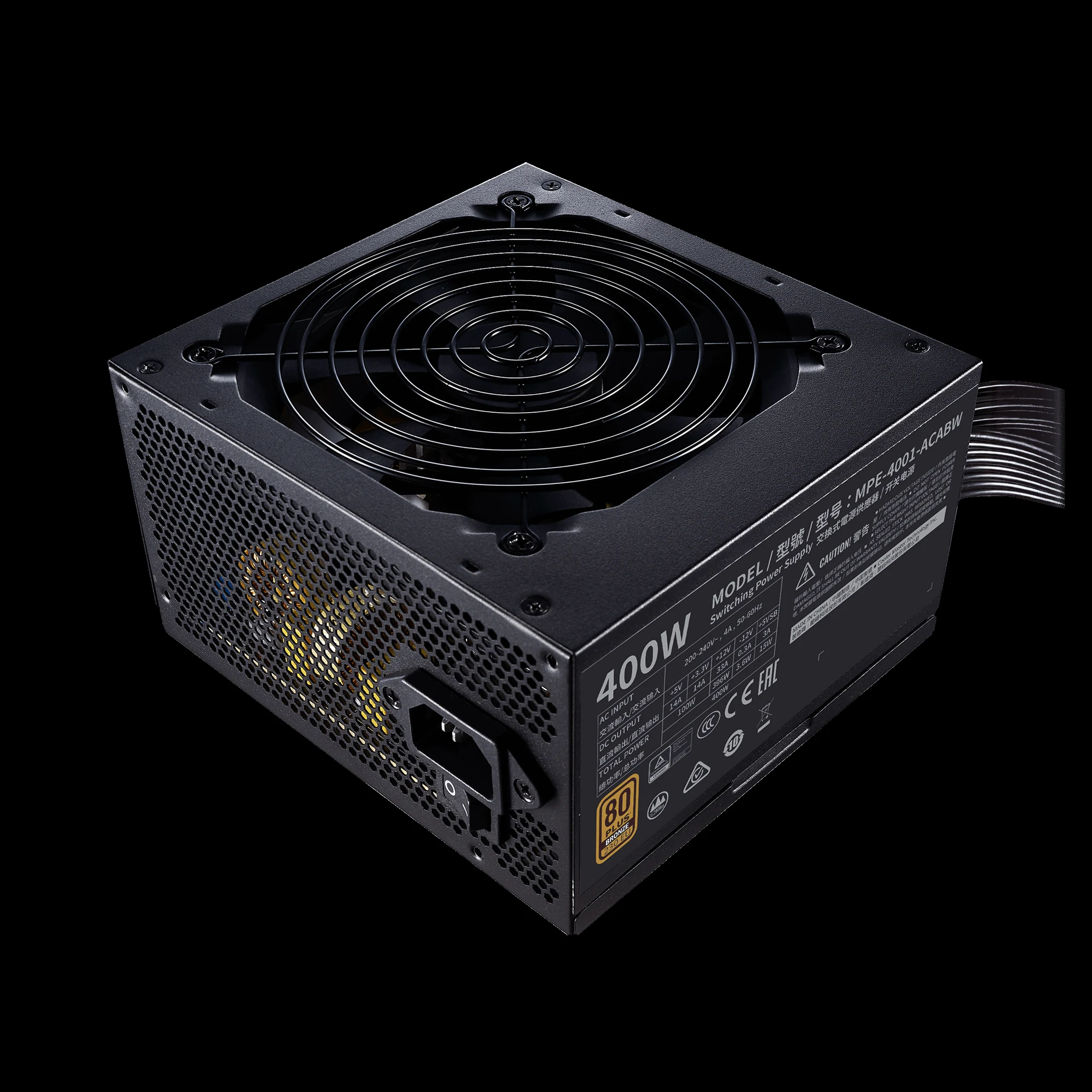 Nguồn PC Cooler Master MWE 400 Bronze V2 230V - 80 Plus Bronze - Non Modular - New