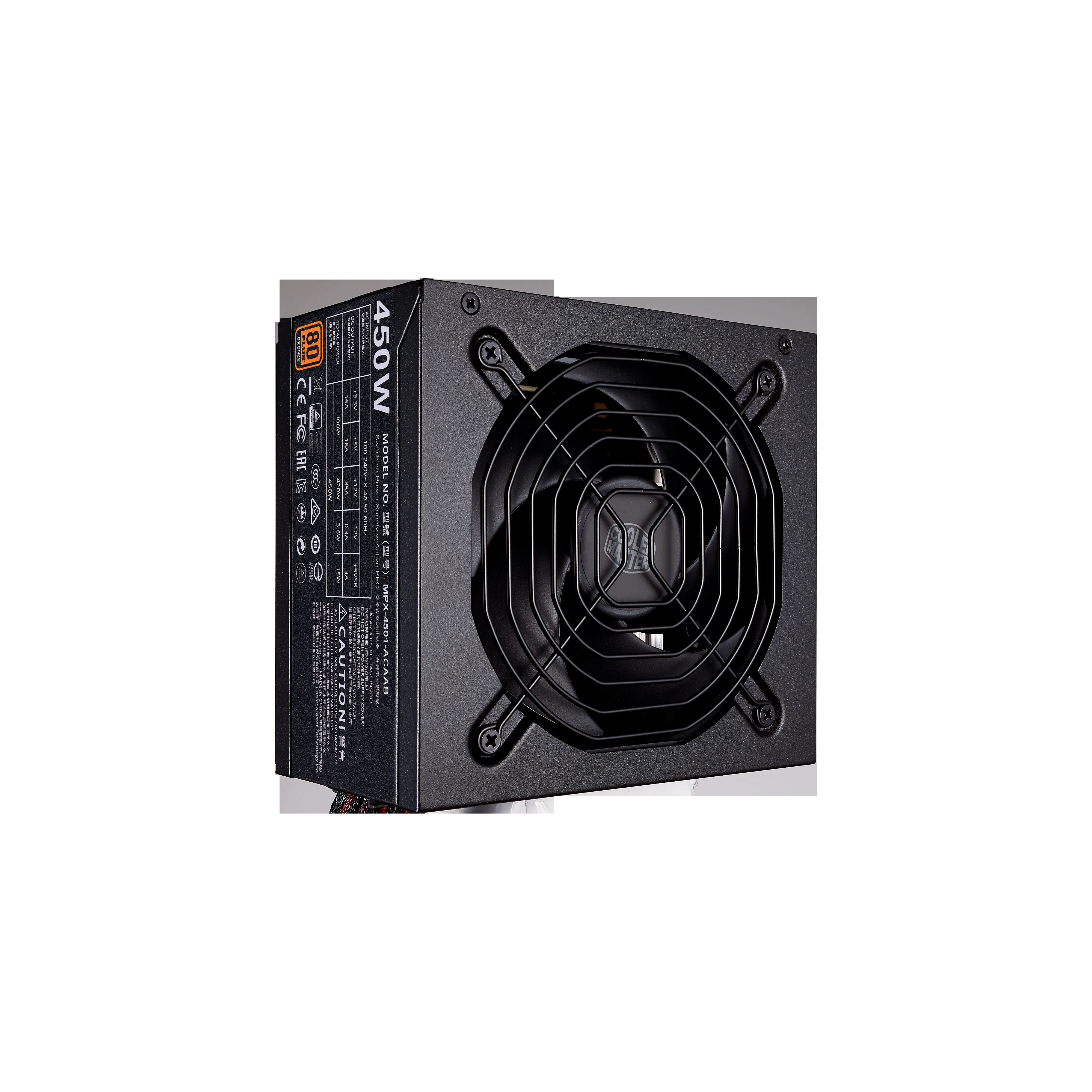 Nguồn PC Cooler Master MWE 450 Bronze V2 230V - 80 Plus Bronze - Non Modular - New