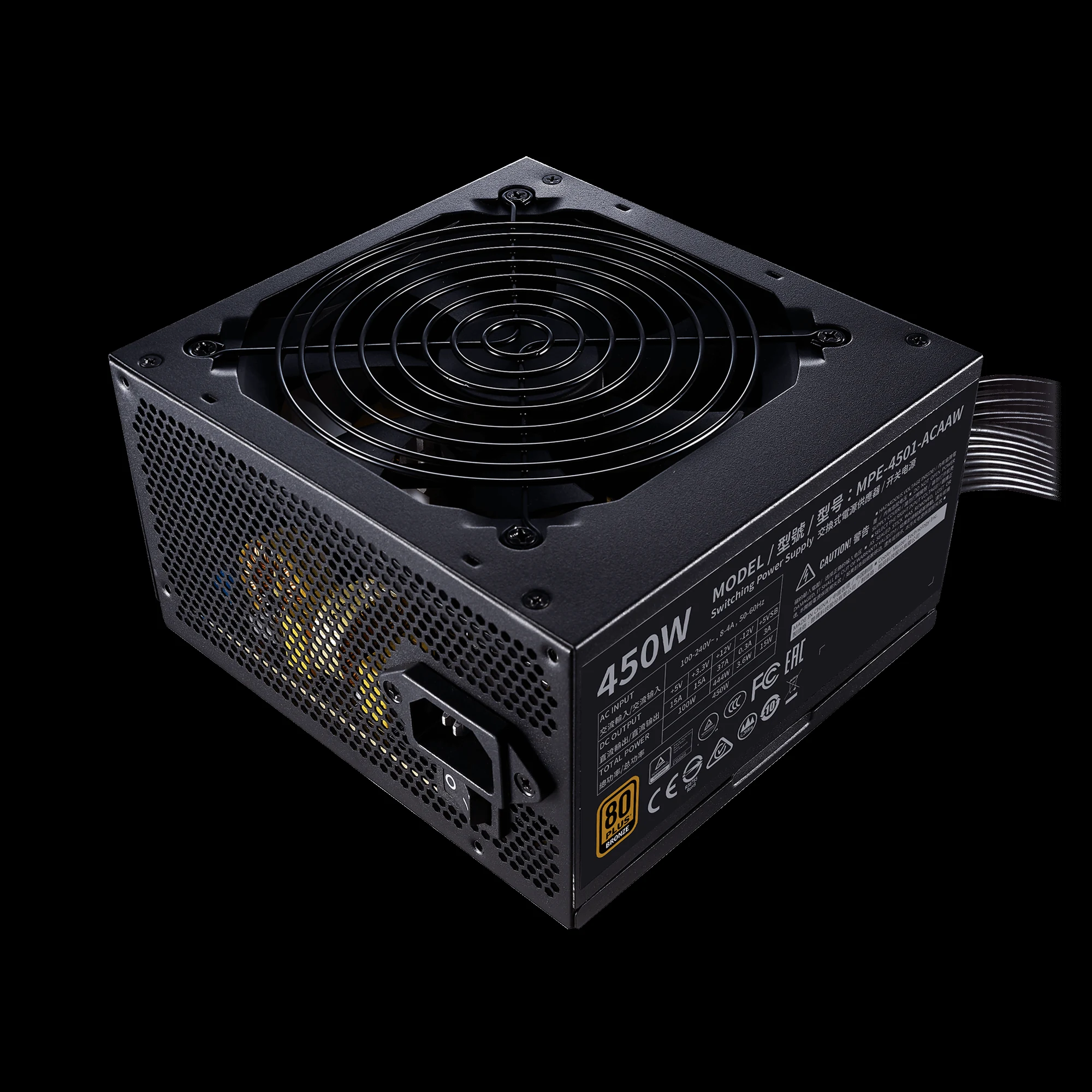 Nguồn PC Cooler Master MWE 450 Bronze V2 230V - 80 Plus Bronze - Non Modular - New