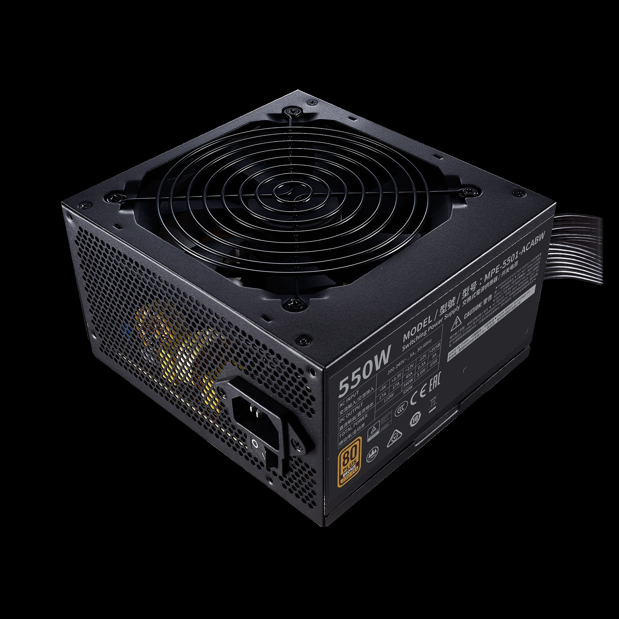 Nguồn PC Cooler Master MWE 550 Bronze V2 - 80 Plus Bronze - Non Modular - New