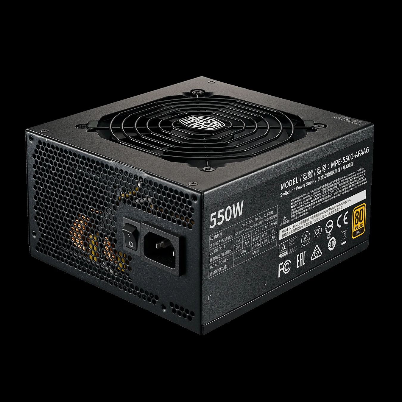 Nguồn PC Cooler Master MWE 550 Gold V2 - 80 Plus Gold - Full Modular - New