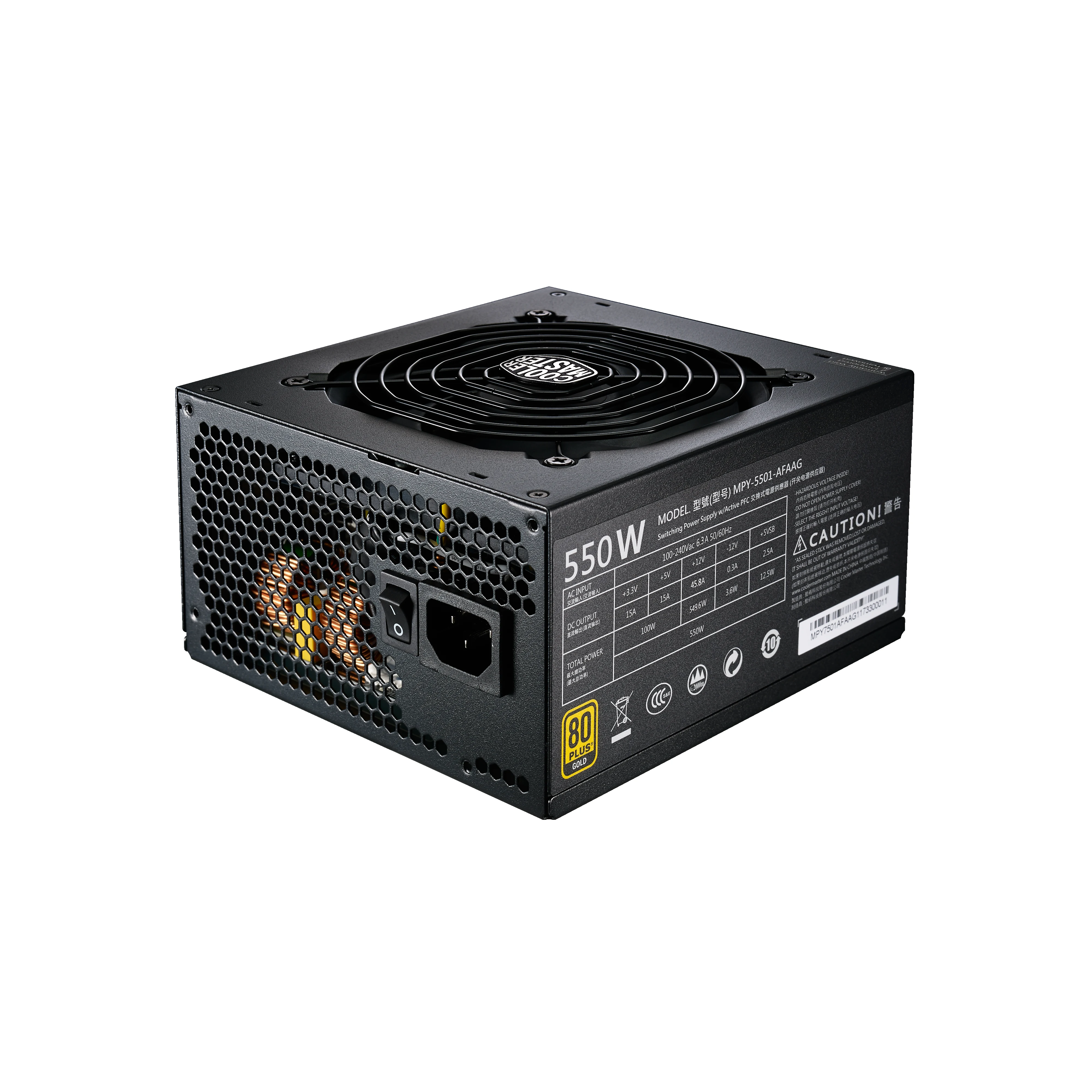 Nguồn PC Cooler Master MWE 550 Gold V2 ATX 3.0 - 80 Plus Gold - Full Modular - New
