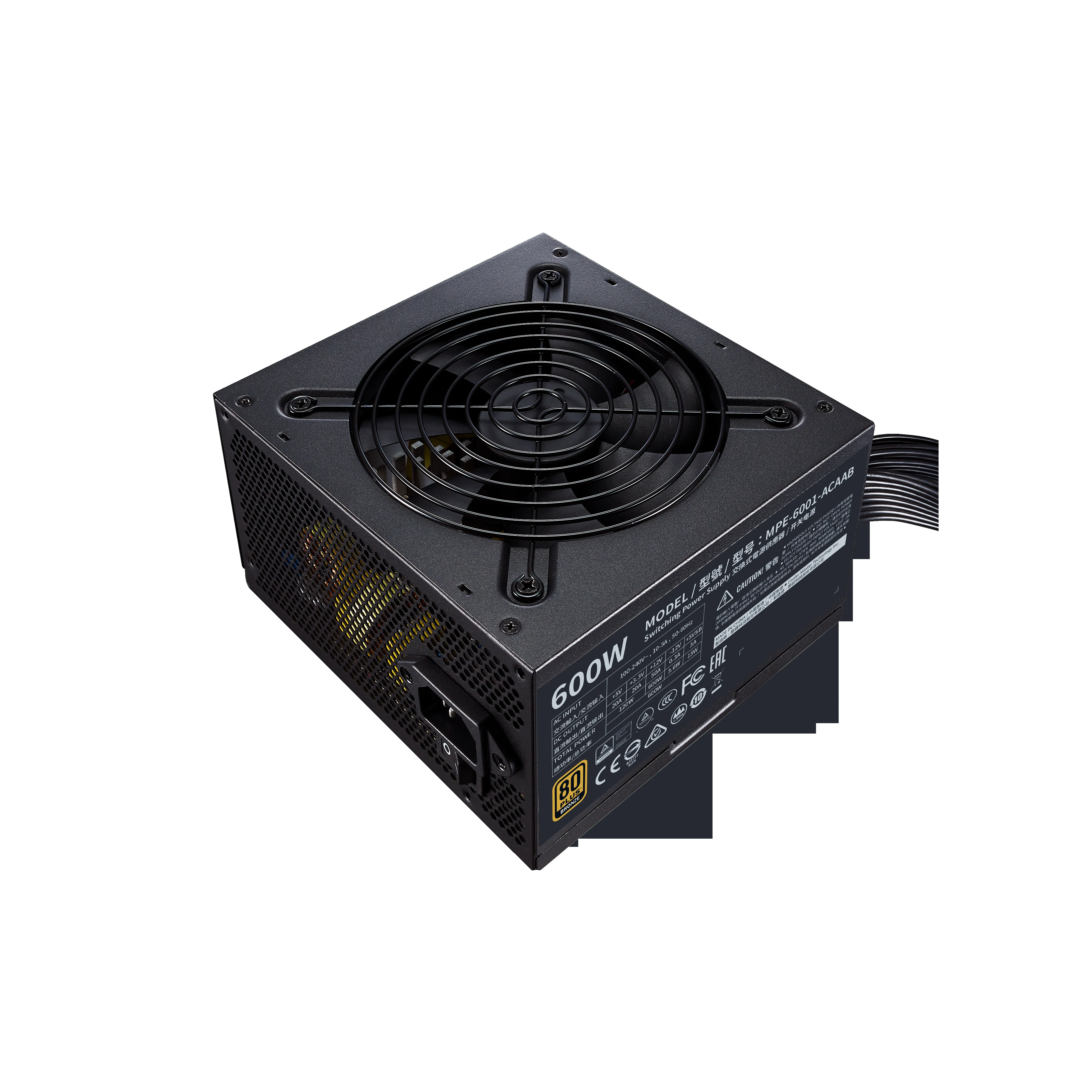 Nguồn PC Cooler Master MWE 600 Bronze V2 230V - 80 Plus Bronze - Non Modular - New