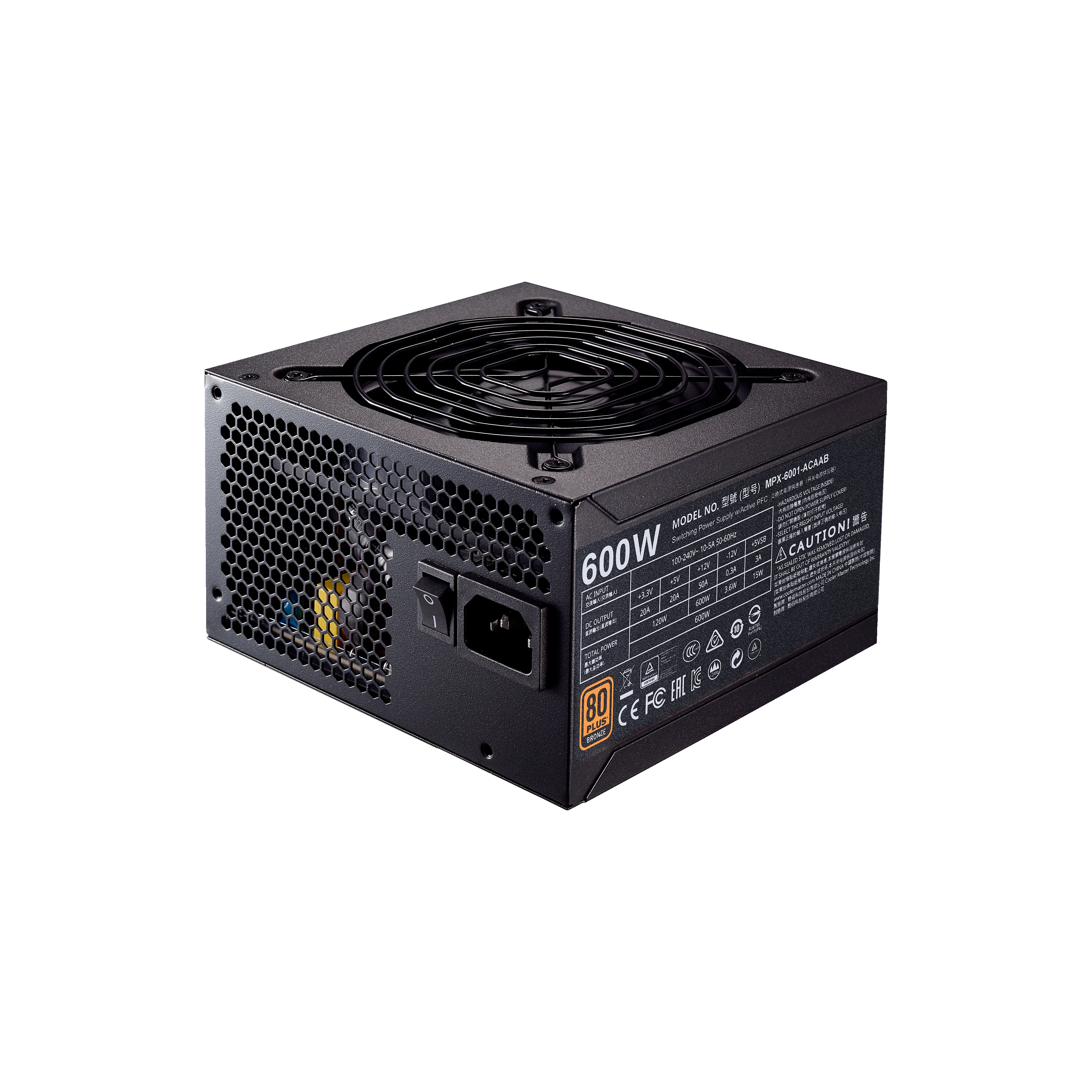 Nguồn PC Cooler Master MWE 600 Bronze V2 - 80 Plus Bronze - Non Modular - New