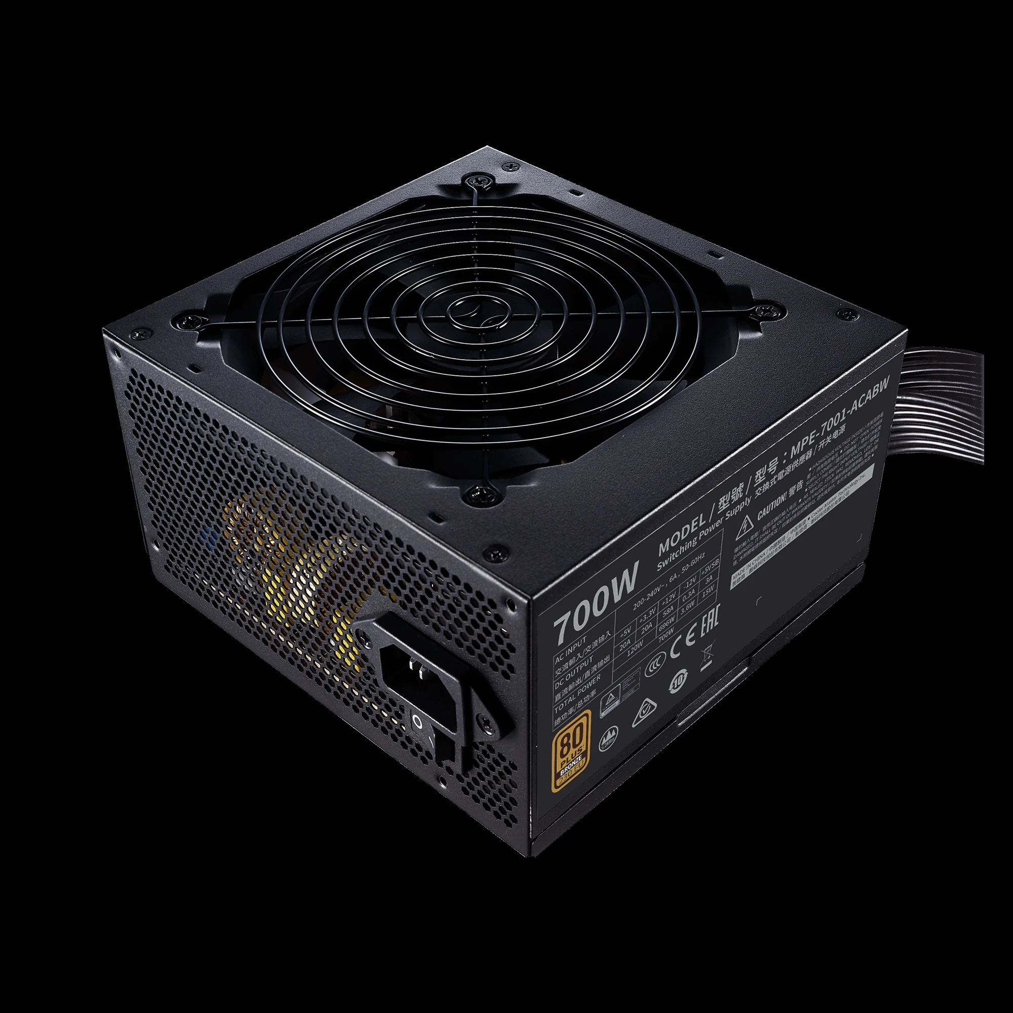 Nguồn PC Cooler Master MWE 700 Bronze V2 230V - 80 Plus Bronze - Non Modular - New
