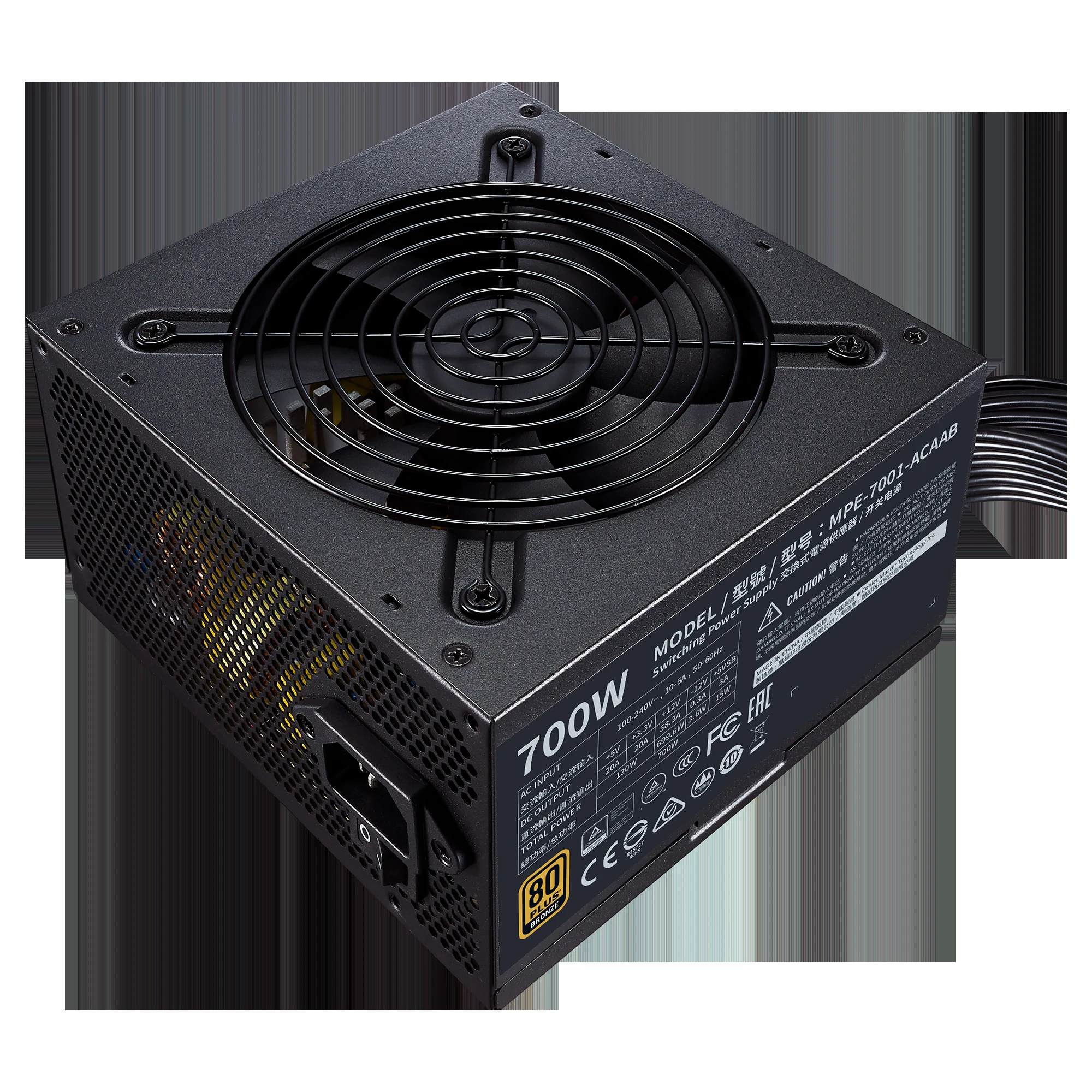 Nguồn PC Cooler Master MWE 700 Bronze V2 - 80 Plus Bronze - Non Modular - New